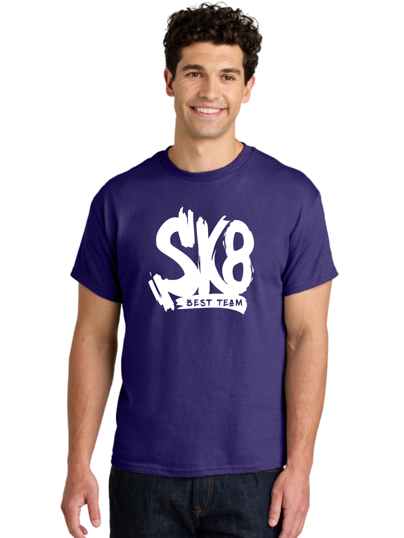 Sk8-Best-Team Men'S Graphic Tee, 100% Cotton, Comfortable Casual Summer Wear, Machine Washable, Action Sports Team Logo, Skateboarding Graphics, Team Spirit, Best Team Logo, Sports Branding, Team Identity, Skate Culture Aac164 16