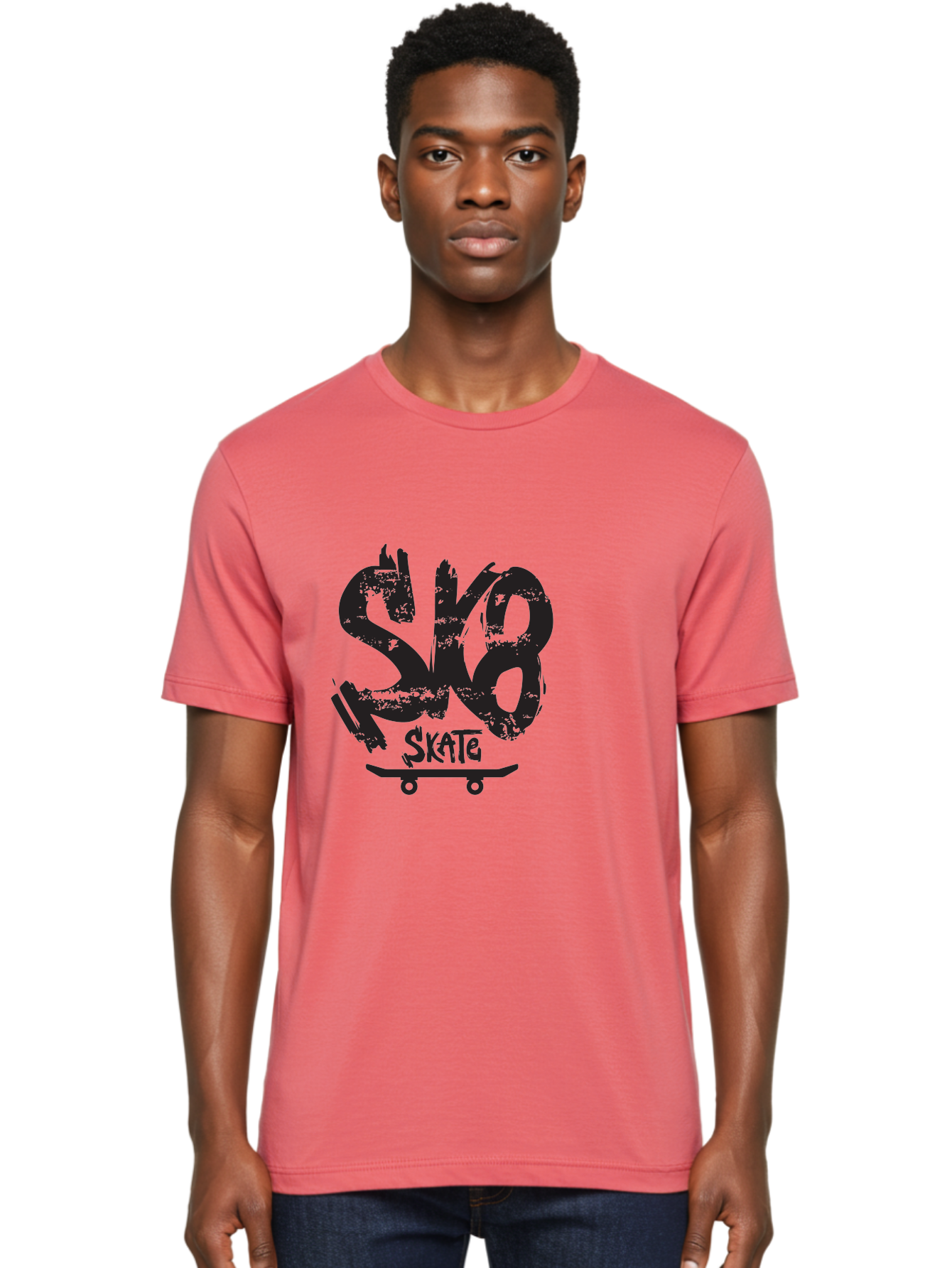 Sk8 Men'S Graphic Tee, 100% Cotton, Comfortable Casual Summer Wear, Machine Washable, Skateboarding Logo, Graffiti Style, Urban Culture, Street Art, Skateboard Graphics, Extreme Sports, Youth Culture, Edgy Design Aac167 26