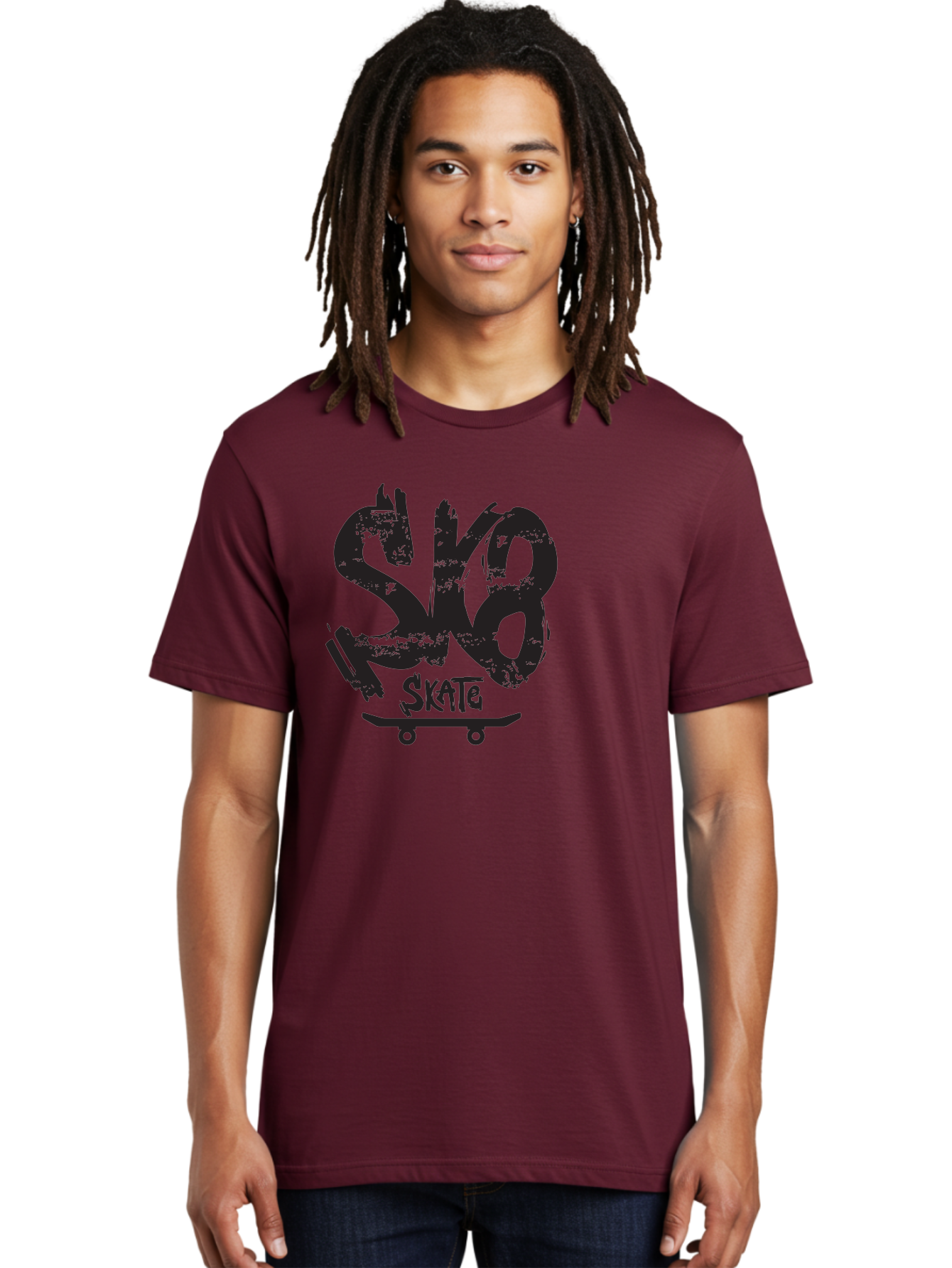 Sk8 Men'S Graphic Tee, 100% Cotton, Comfortable Casual Summer Wear, Machine Washable, Skateboarding Logo, Graffiti Style, Urban Culture, Street Art, Skateboard Graphics, Extreme Sports, Youth Culture, Edgy Design Aac167 24