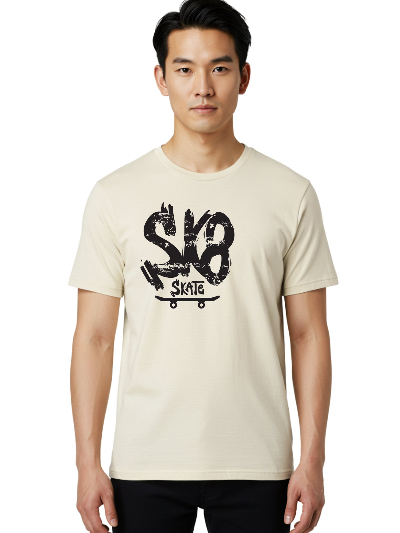 Sk8 Men'S Graphic Tee, 100% Cotton, Comfortable Casual Summer Wear, Machine Washable, Skateboarding Logo, Graffiti Style, Urban Culture, Street Art, Skateboard Graphics, Extreme Sports, Youth Culture, Edgy Design Aac167 6