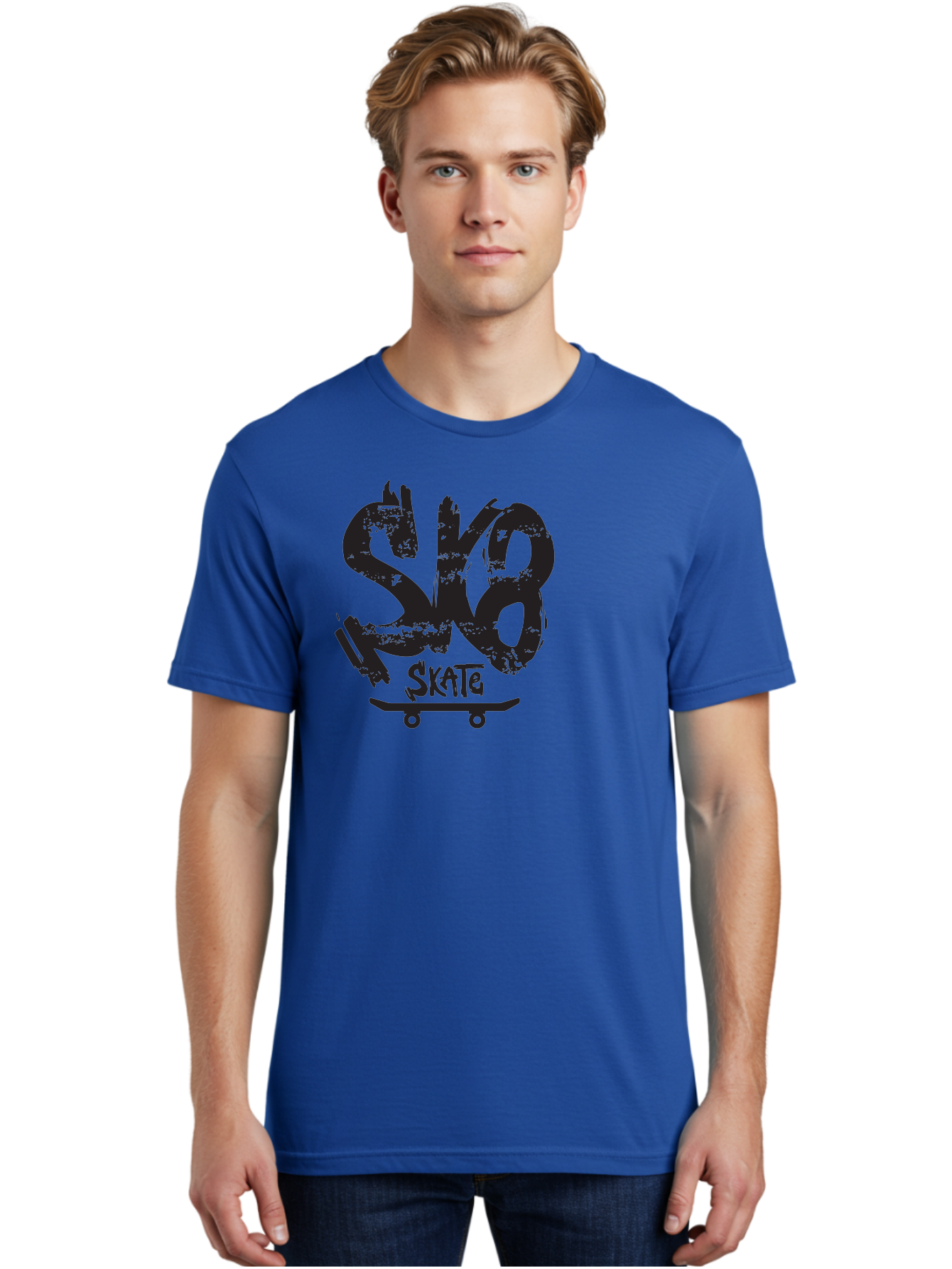 Sk8 Men'S Graphic Tee, 100% Cotton, Comfortable Casual Summer Wear, Machine Washable, Skateboarding Logo, Graffiti Style, Urban Culture, Street Art, Skateboard Graphics, Extreme Sports, Youth Culture, Edgy Design Aac167 22