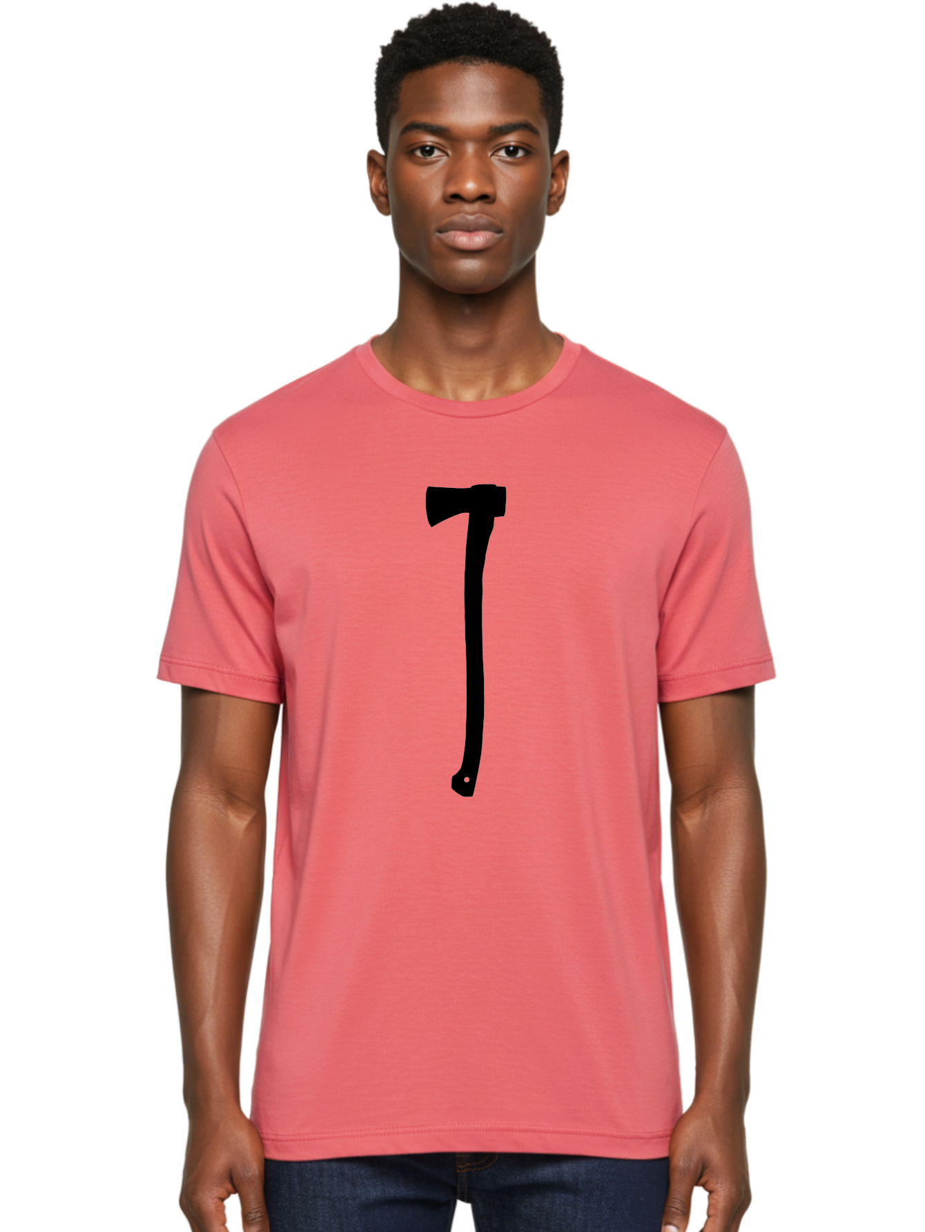 Axe Men'S Graphic Tee, 100% Cotton, Comfortable Casual Summer Wear, Machine Washable, Axe Silhouette, Black Axe, Hatchet Symbol, Lumberjack Tool, Chopping Axe, Camping Gear, Outdoor Equipment, Wilderness Survival Aac176 20