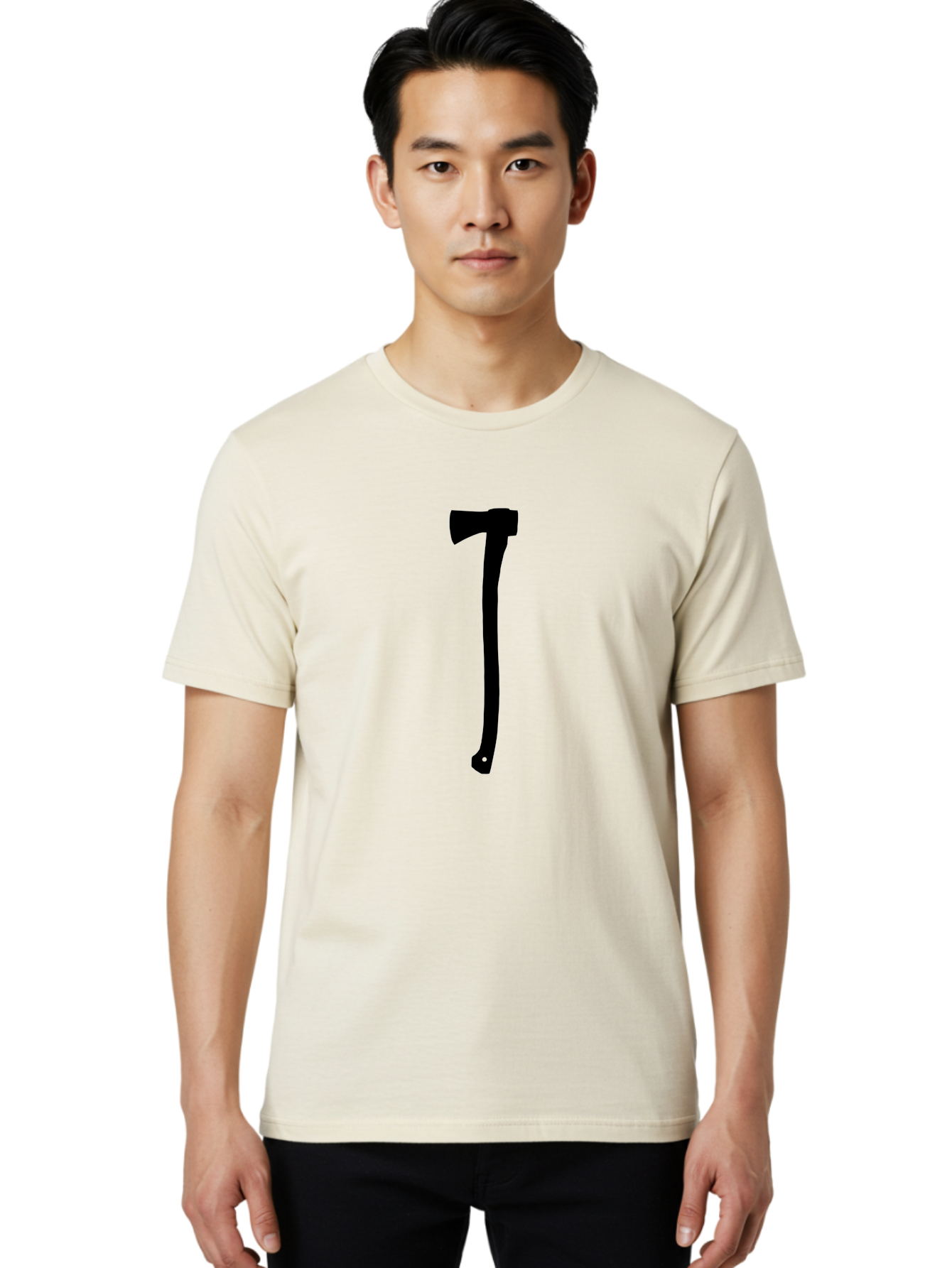 Axe Men'S Graphic Tee, 100% Cotton, Comfortable Casual Summer Wear, Machine Washable, Axe Silhouette, Black Axe, Hatchet Symbol, Lumberjack Tool, Chopping Axe, Camping Gear, Outdoor Equipment, Wilderness Survival Aac176 10