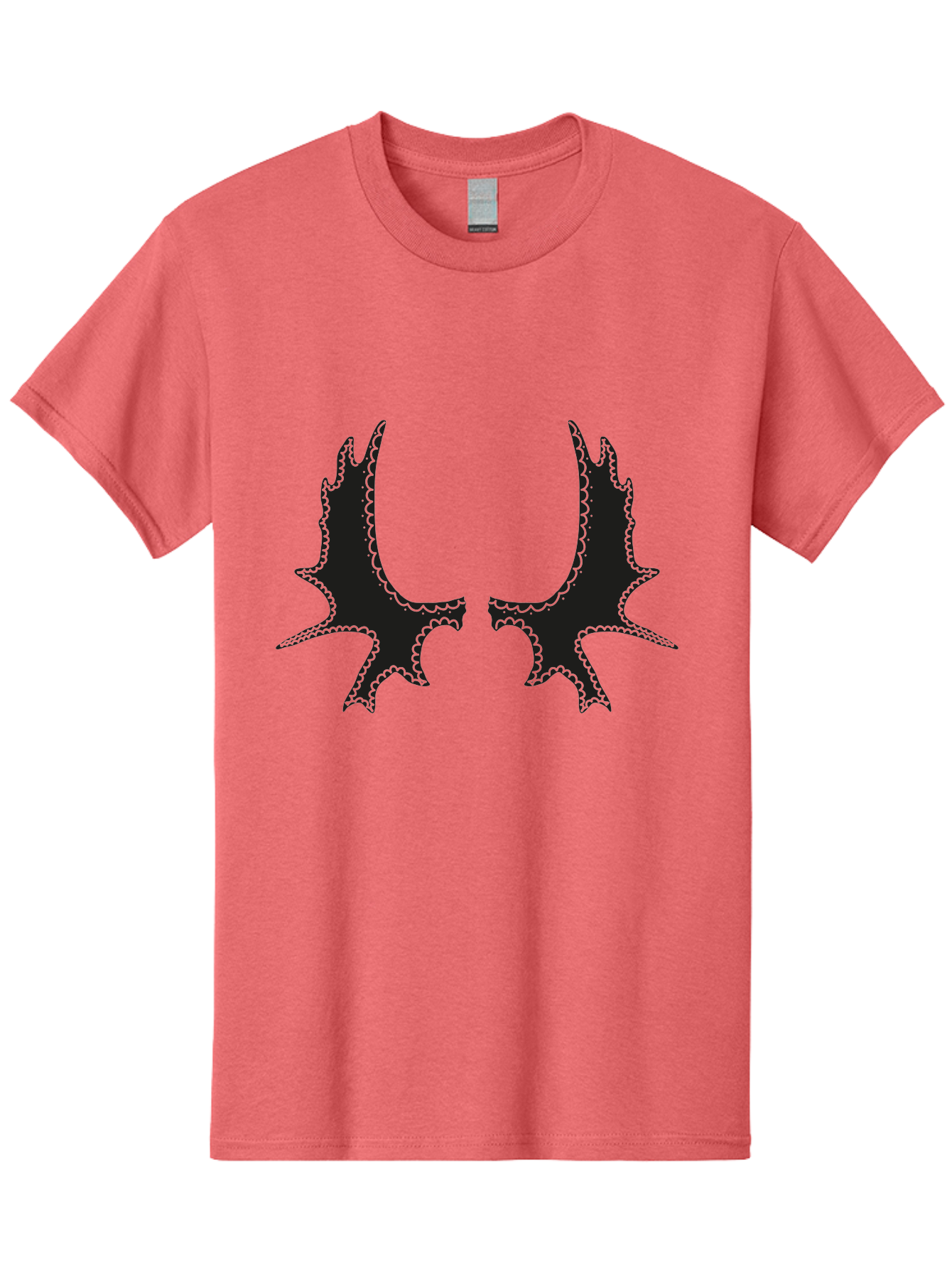 Bat-Wings Men'S Graphic Tee, 100% Cotton, Comfortable Casual Summer Wear, Machine Washable, Bat Wings, Dark Silhouette, Spooky Atmosphere, Gothic Design, Fantasy Creatures, Mysterious Shapes, Symmetrical Art, Eerie Graphics, Winged Creatures Aac177 17