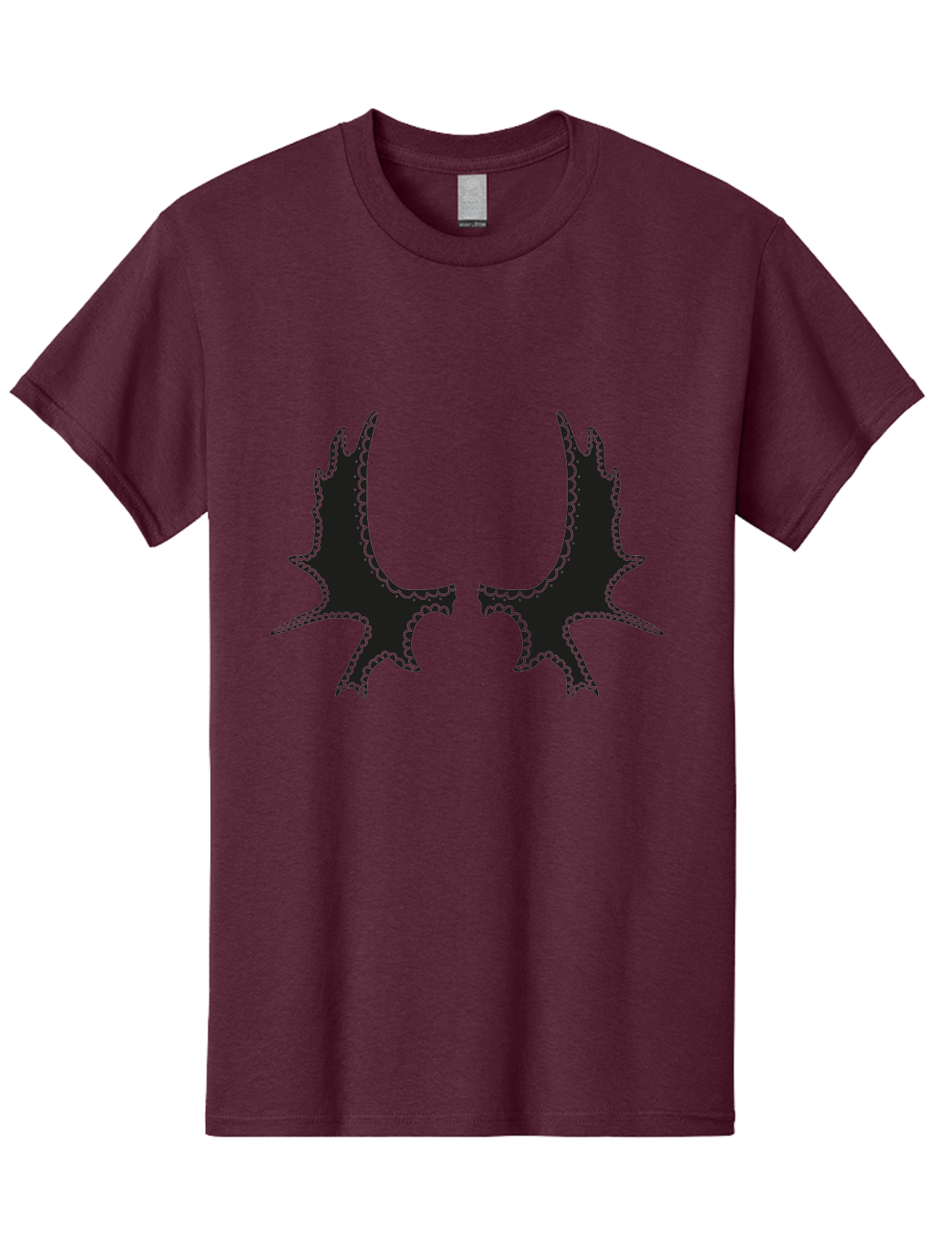 Bat-Wings Men'S Graphic Tee, 100% Cotton, Comfortable Casual Summer Wear, Machine Washable, Bat Wings, Dark Silhouette, Spooky Atmosphere, Gothic Design, Fantasy Creatures, Mysterious Shapes, Symmetrical Art, Eerie Graphics, Winged Creatures Aac177 11