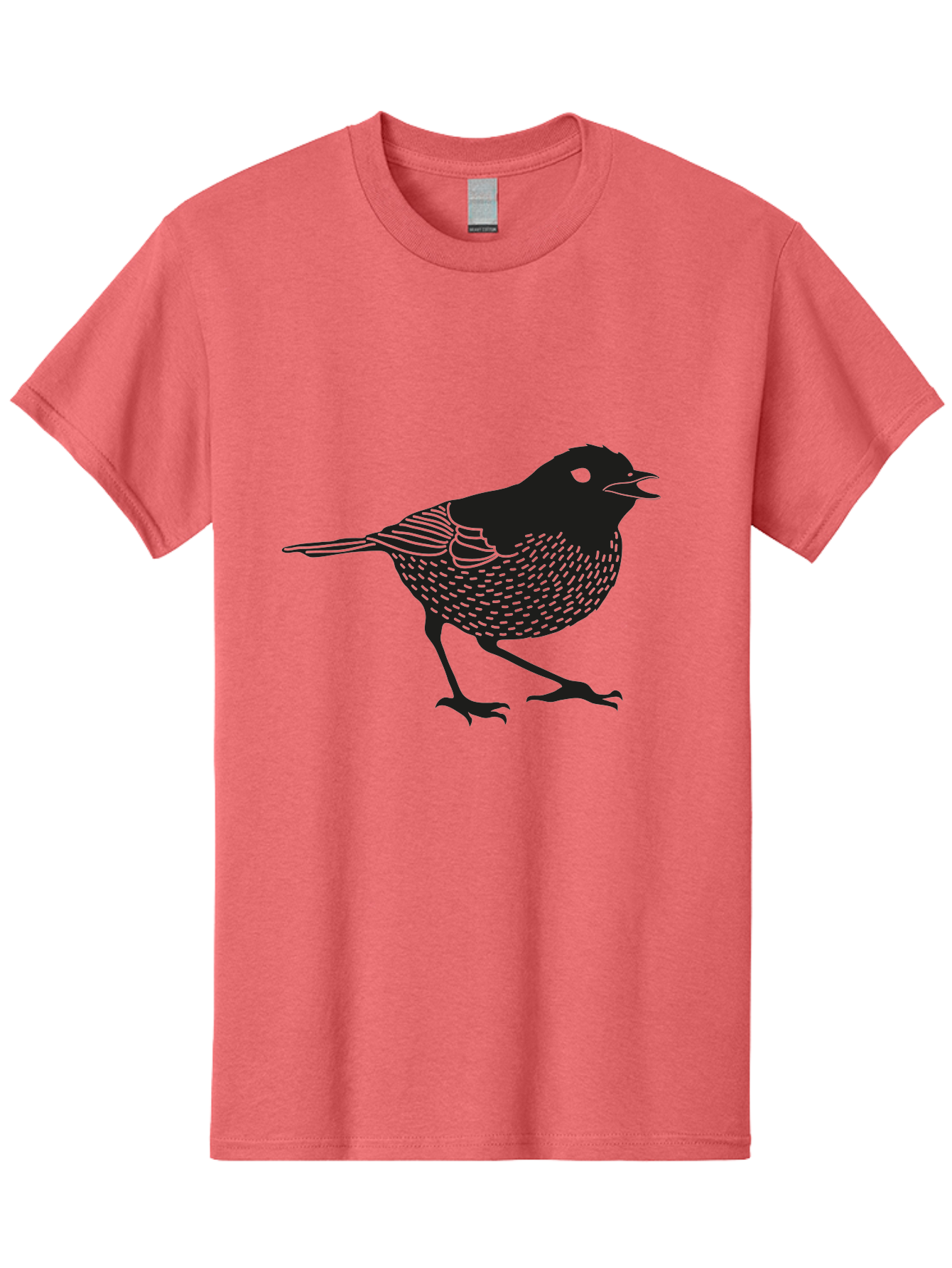 Bird-Silhouette Men'S Graphic Tee, 100% Cotton, Comfortable Casual Summer Wear, Machine Washable, Black Bird Silhouette, Graphic Illustration, Bird In Flight, Wildlife Art, Minimalist Design, Birdwatching, Ornithology Aac184 7
