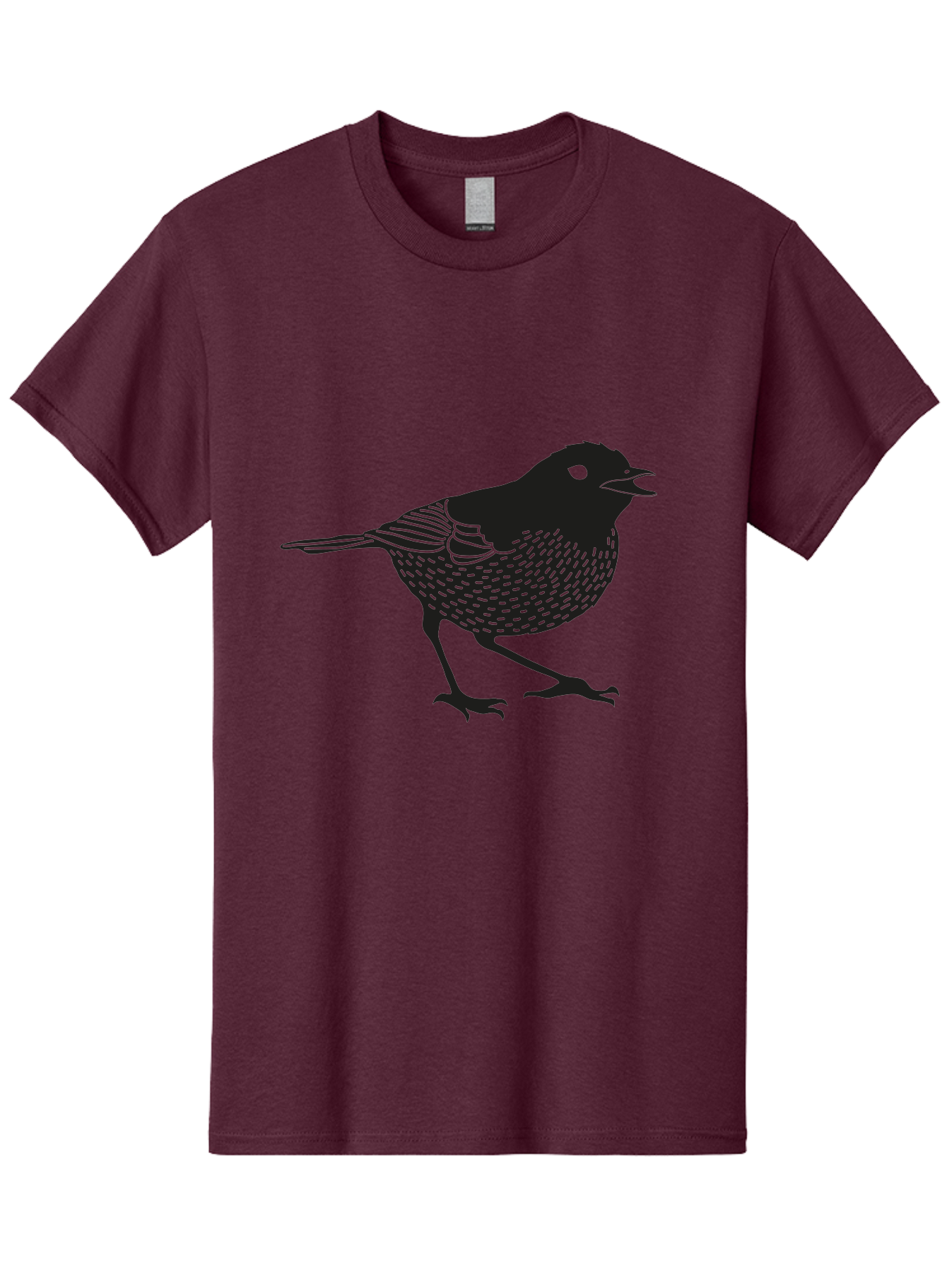 Bird-Silhouette Men'S Graphic Tee, 100% Cotton, Comfortable Casual Summer Wear, Machine Washable, Black Bird Silhouette, Graphic Illustration, Bird In Flight, Wildlife Art, Minimalist Design, Birdwatching, Ornithology Aac184 19