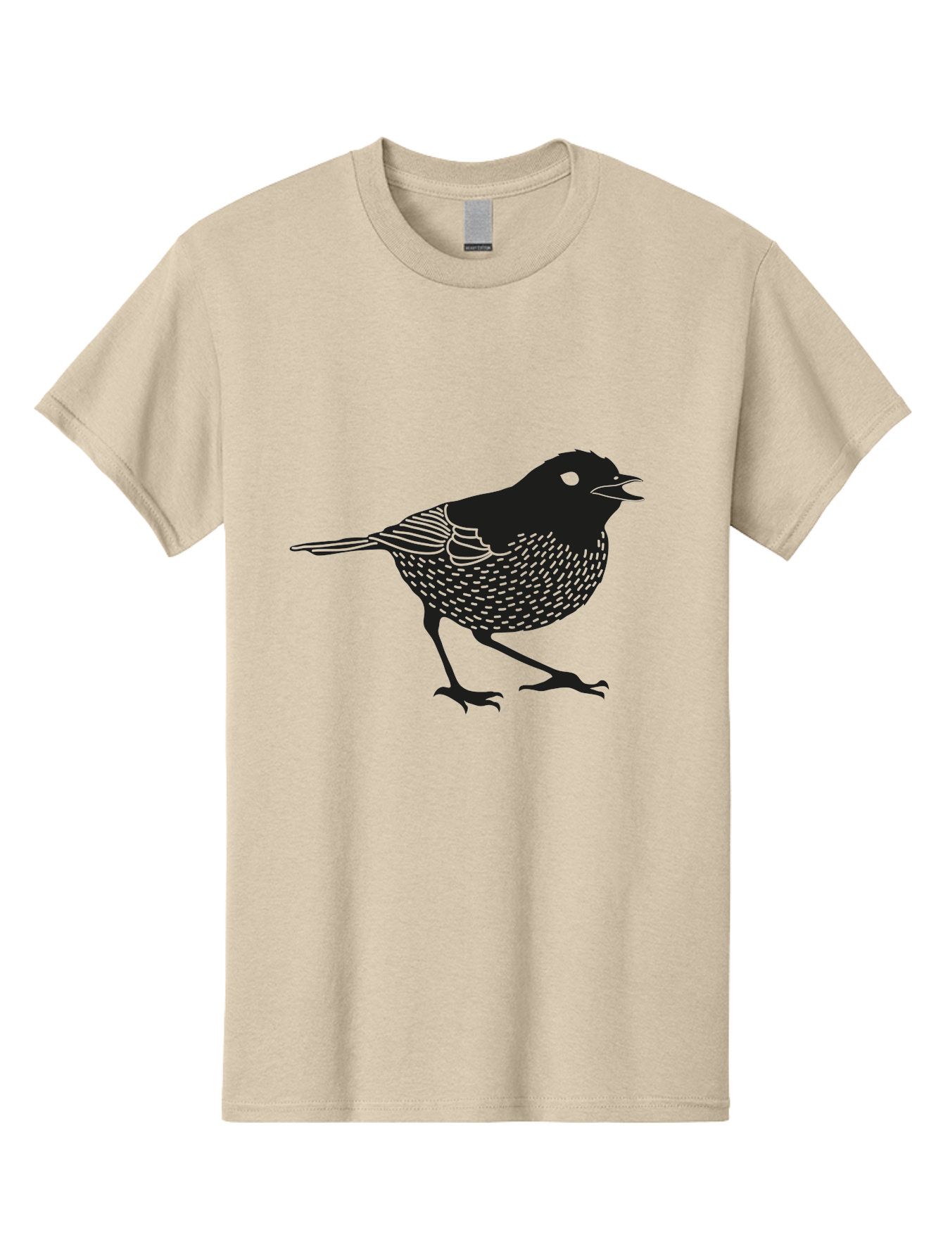 Bird-Silhouette Men'S Graphic Tee, 100% Cotton, Comfortable Casual Summer Wear, Machine Washable, Black Bird Silhouette, Graphic Illustration, Bird In Flight, Wildlife Art, Minimalist Design, Birdwatching, Ornithology Aac184 13