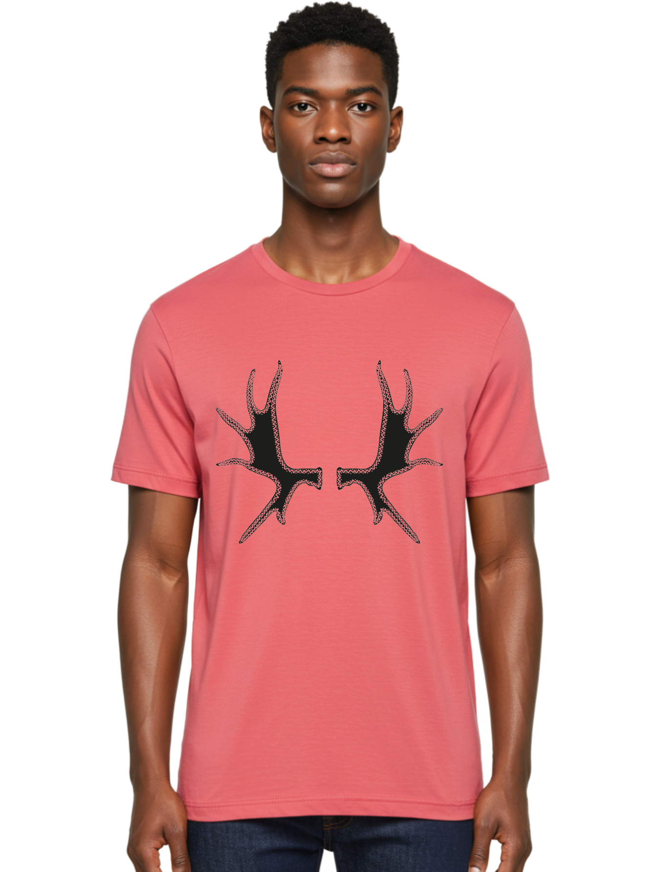 Bird-Tracks Men'S Graphic Tee, 100% Cotton, Comfortable Casual Summer Wear, Machine Washable, Handprint Art, Black Silhouettes, Finger Marks, Creative Designs, Abstract Shapes, Artistic Expressions, Unique Patterns Aac185 26