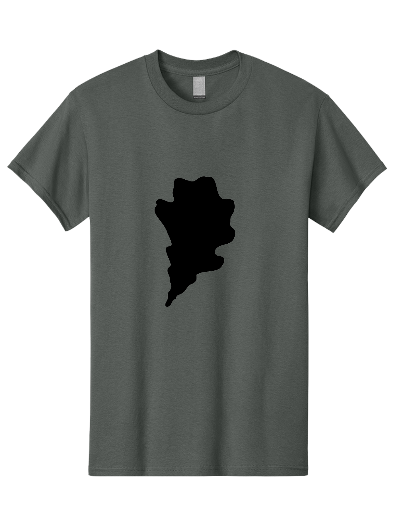 Black-Splash Men'S Graphic Tee, 100% Cotton, Comfortable Casual Summer Wear, Machine Washable, Abstract Shape, Irregular Form, Black Silhouette, Unique Design, Modern Art, Creative Element, Digital Graphic, Minimalist Style Aac192 19