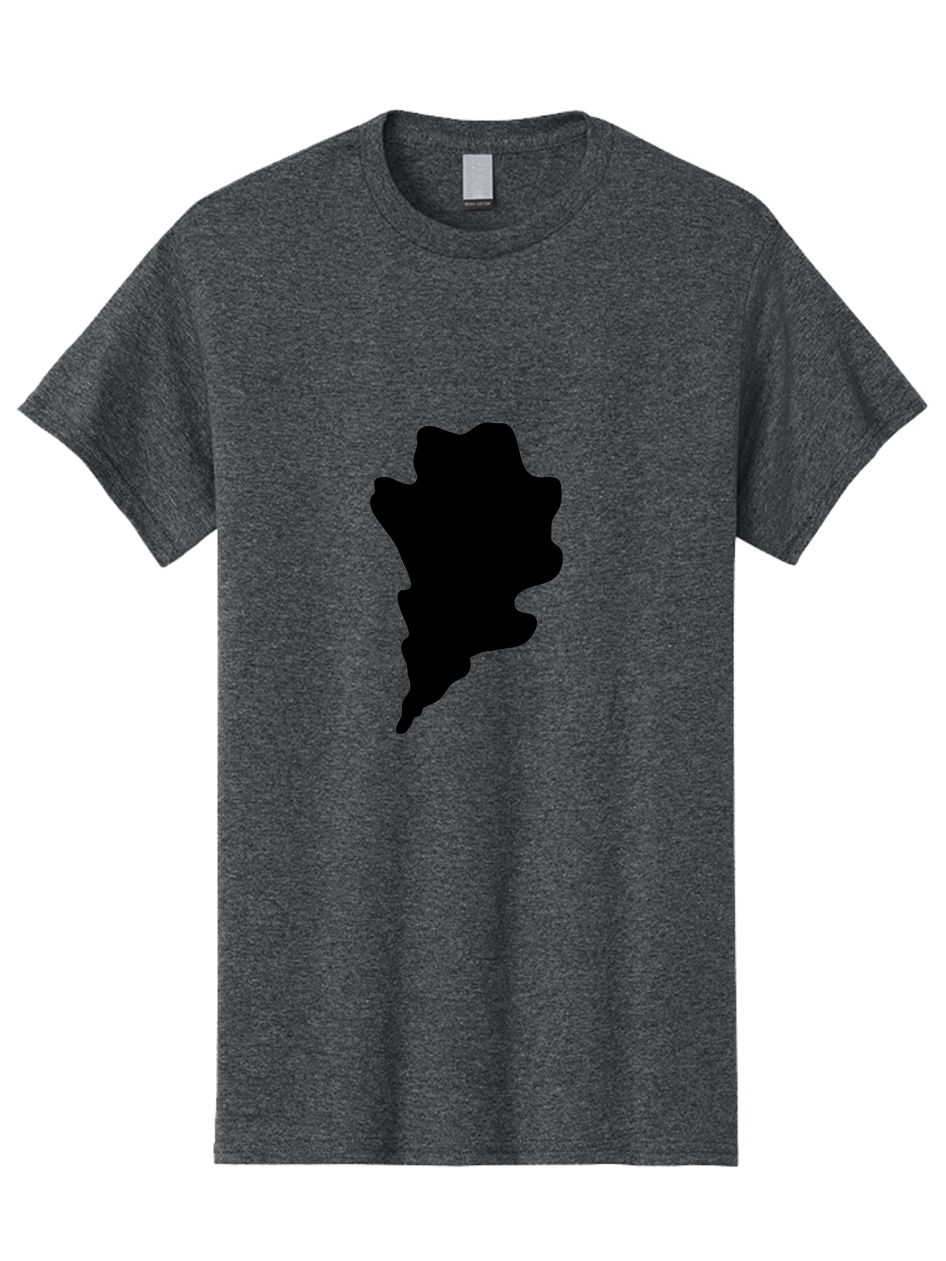 Black-Splash Men'S Graphic Tee, 100% Cotton, Comfortable Casual Summer Wear, Machine Washable, Abstract Shape, Irregular Form, Black Silhouette, Unique Design, Modern Art, Creative Element, Digital Graphic, Minimalist Style Aac192 13