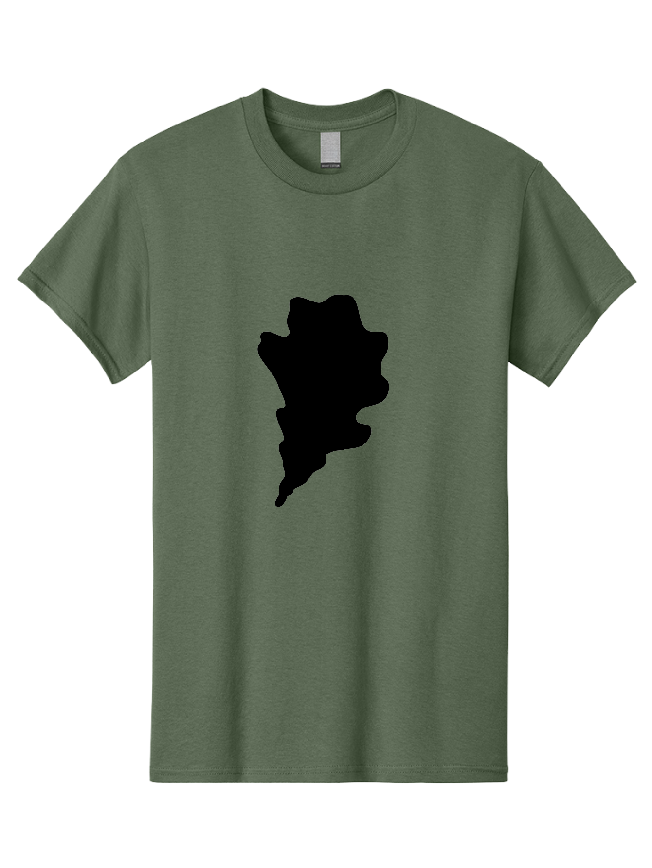 Black-Splash Men'S Graphic Tee, 100% Cotton, Comfortable Casual Summer Wear, Machine Washable, Abstract Shape, Irregular Form, Black Silhouette, Unique Design, Modern Art, Creative Element, Digital Graphic, Minimalist Style Aac192 25