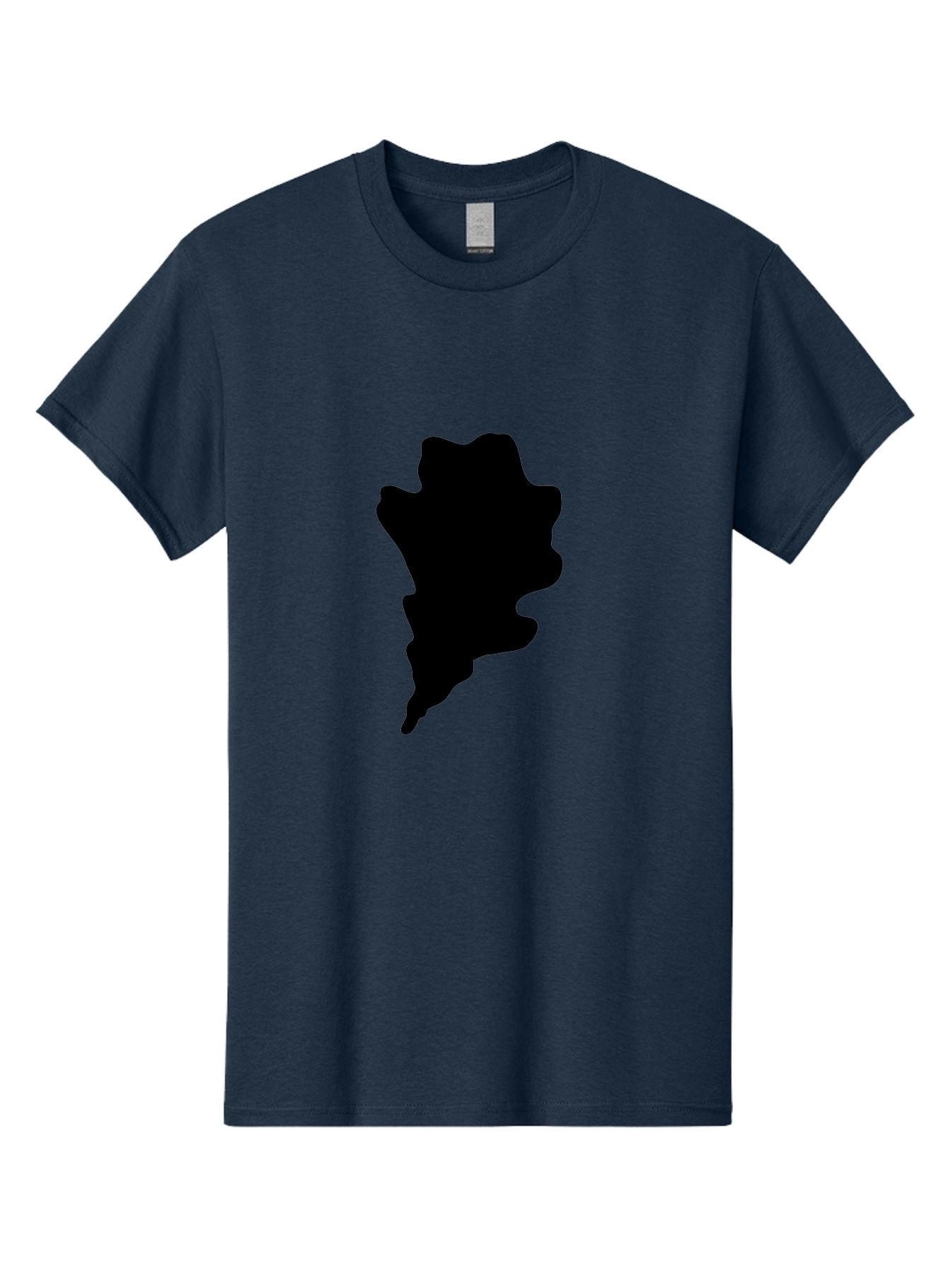 Black-Splash Men'S Graphic Tee, 100% Cotton, Comfortable Casual Summer Wear, Machine Washable, Abstract Shape, Irregular Form, Black Silhouette, Unique Design, Modern Art, Creative Element, Digital Graphic, Minimalist Style Aac192 5
