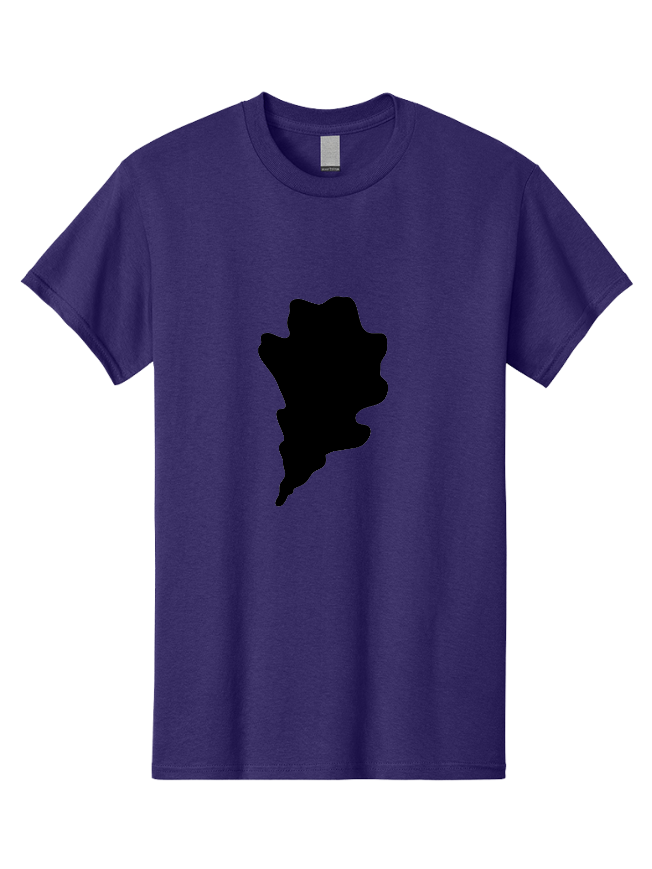 Black-Splash Men'S Graphic Tee, 100% Cotton, Comfortable Casual Summer Wear, Machine Washable, Abstract Shape, Irregular Form, Black Silhouette, Unique Design, Modern Art, Creative Element, Digital Graphic, Minimalist Style Aac192 7