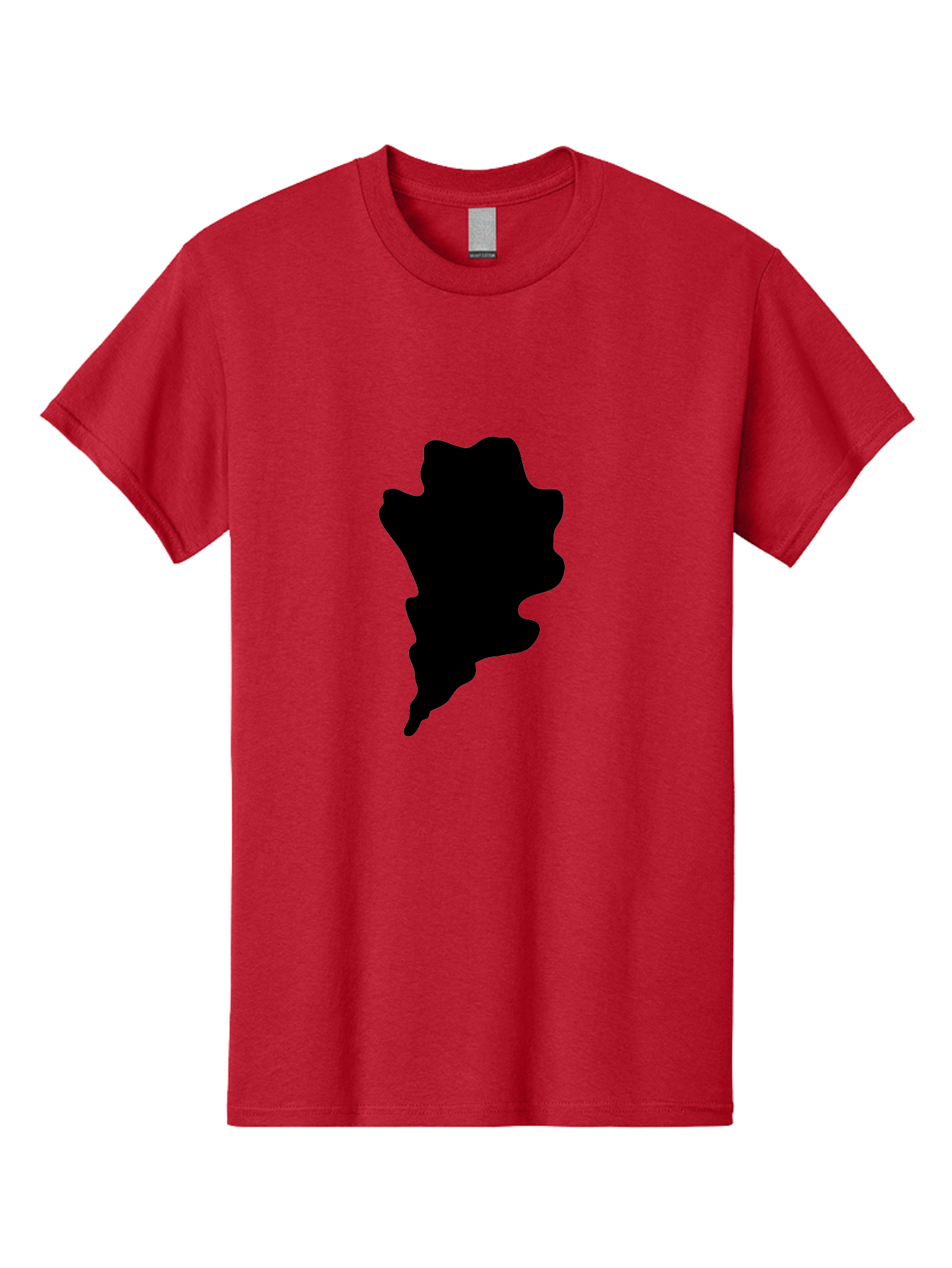 Black-Splash Men'S Graphic Tee, 100% Cotton, Comfortable Casual Summer Wear, Machine Washable, Abstract Shape, Irregular Form, Black Silhouette, Unique Design, Modern Art, Creative Element, Digital Graphic, Minimalist Style Aac192 21