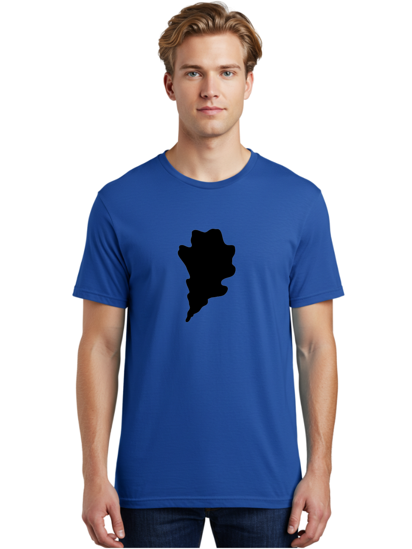 Black-Splash Men'S Graphic Tee, 100% Cotton, Comfortable Casual Summer Wear, Machine Washable, Abstract Shape, Irregular Form, Black Silhouette, Unique Design, Modern Art, Creative Element, Digital Graphic, Minimalist Style Aac192 18