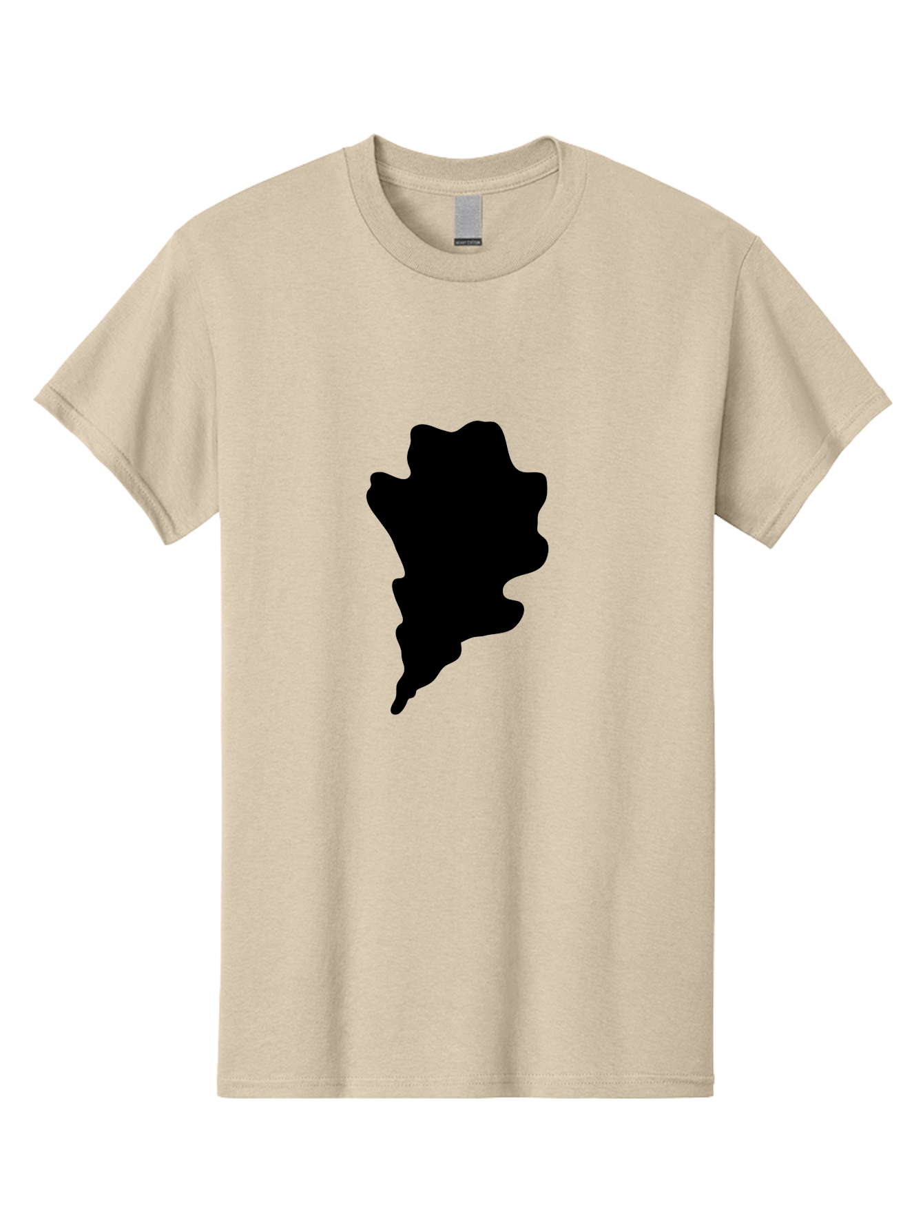 Black-Splash Men'S Graphic Tee, 100% Cotton, Comfortable Casual Summer Wear, Machine Washable, Abstract Shape, Irregular Form, Black Silhouette, Unique Design, Modern Art, Creative Element, Digital Graphic, Minimalist Style Aac192 27