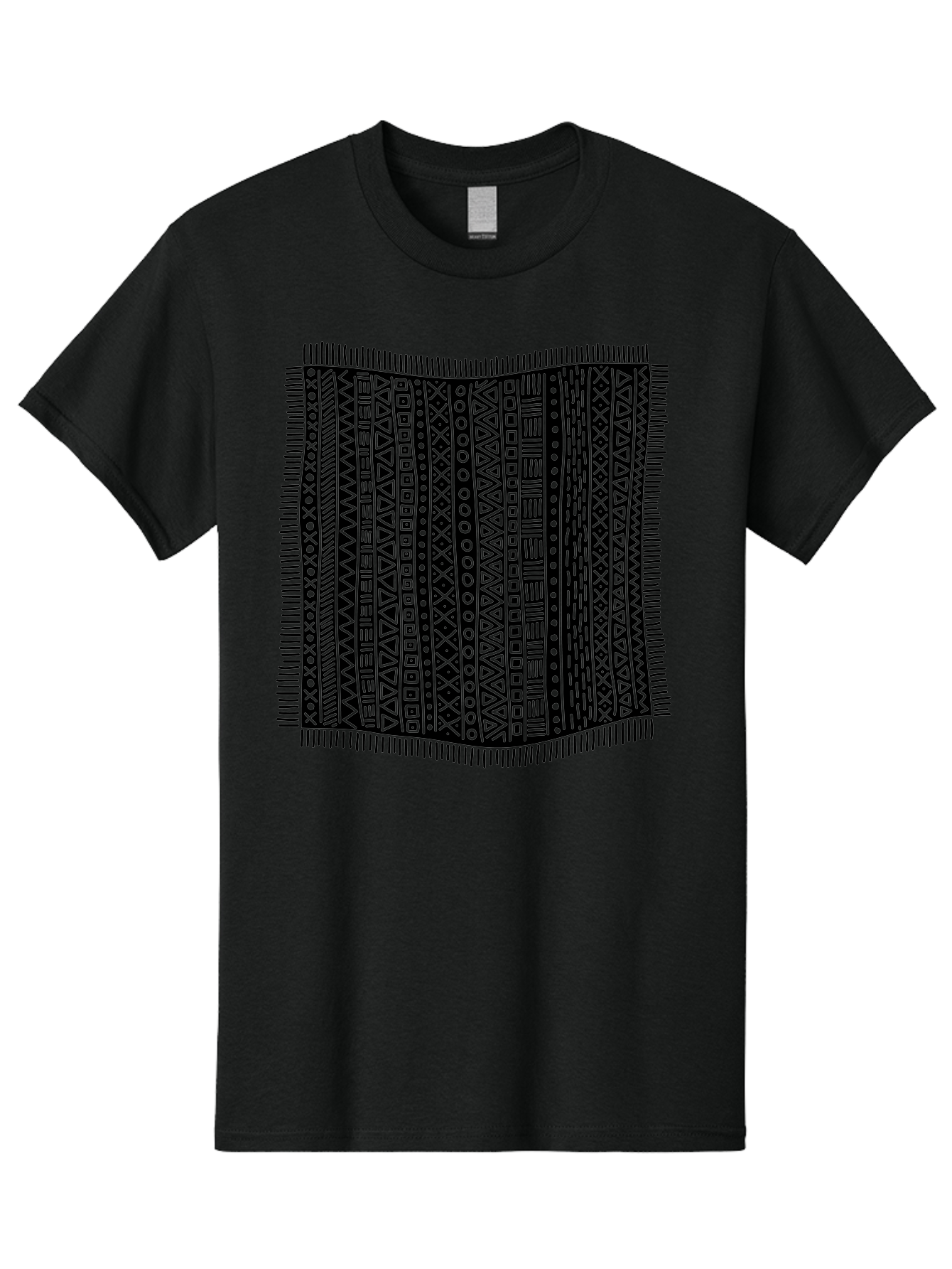 Geometric-Pattern Men'S Graphic Tee, 100% Cotton, Comfortable Casual Summer Wear, Machine Washable, Geometric Shapes, Tribal Patterns, Abstract Design, Ethnic Motifs, Traditional Textiles, Cultural Heritage, Symbolic Elements Aac214 19