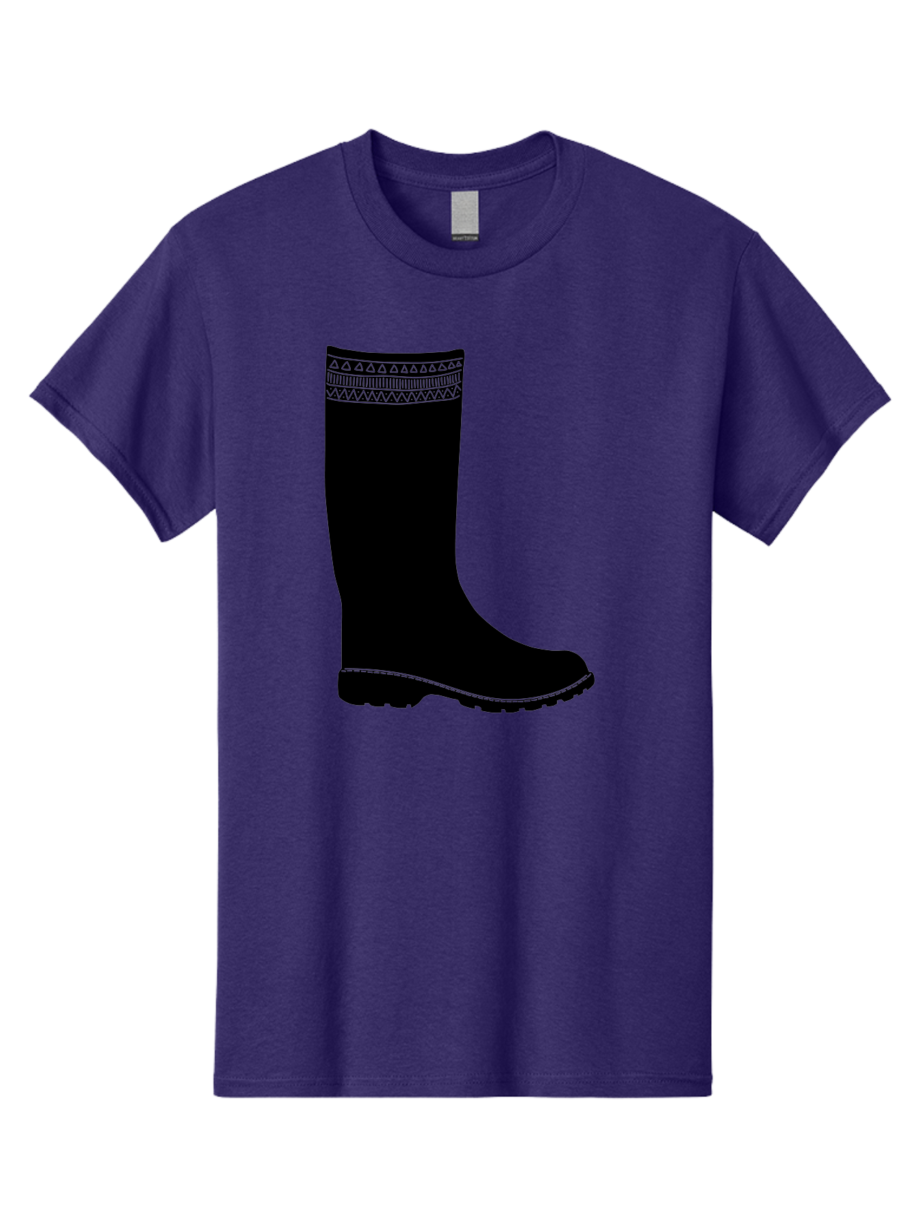 Knee-High-Boot Men'S Graphic Tee, 100% Cotton, Comfortable Casual Summer Wear, Machine Washable, Black Wellies, Knee-High Boots, Outdoor Gear, Gardening Boots, Waterproof Footwear, Rubber Boots, Country Style, Rural Fashion, Folk Design, Aac217 19