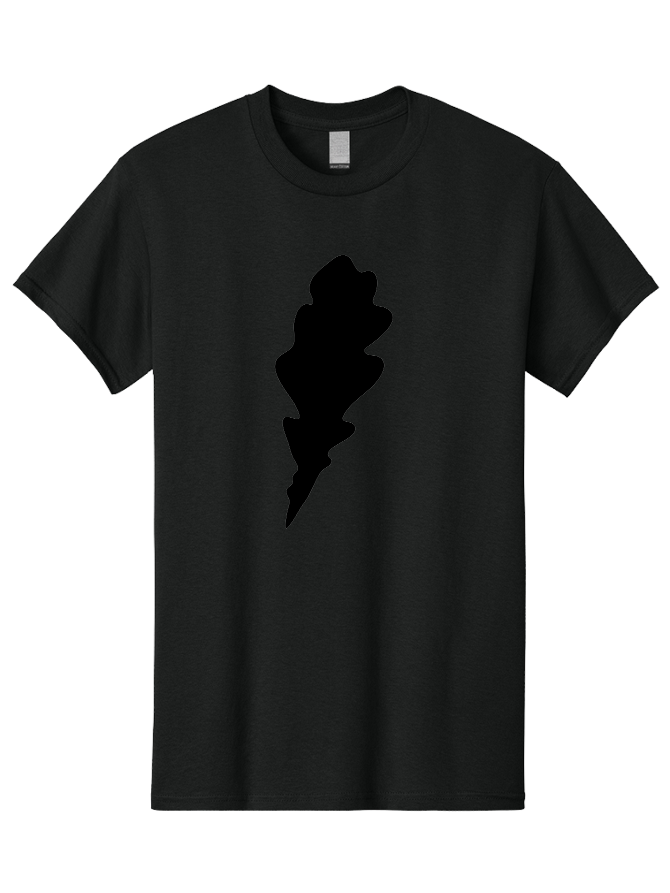 Lightning-Bolt Men'S Graphic Tee, 100% Cotton, Comfortable Casual Summer Wear, Machine Washable, Black Lightning Bolt, Abstract Shape, Electric Symbol, Bold Graphic, Modern Design, Energy Icon Aac223 3