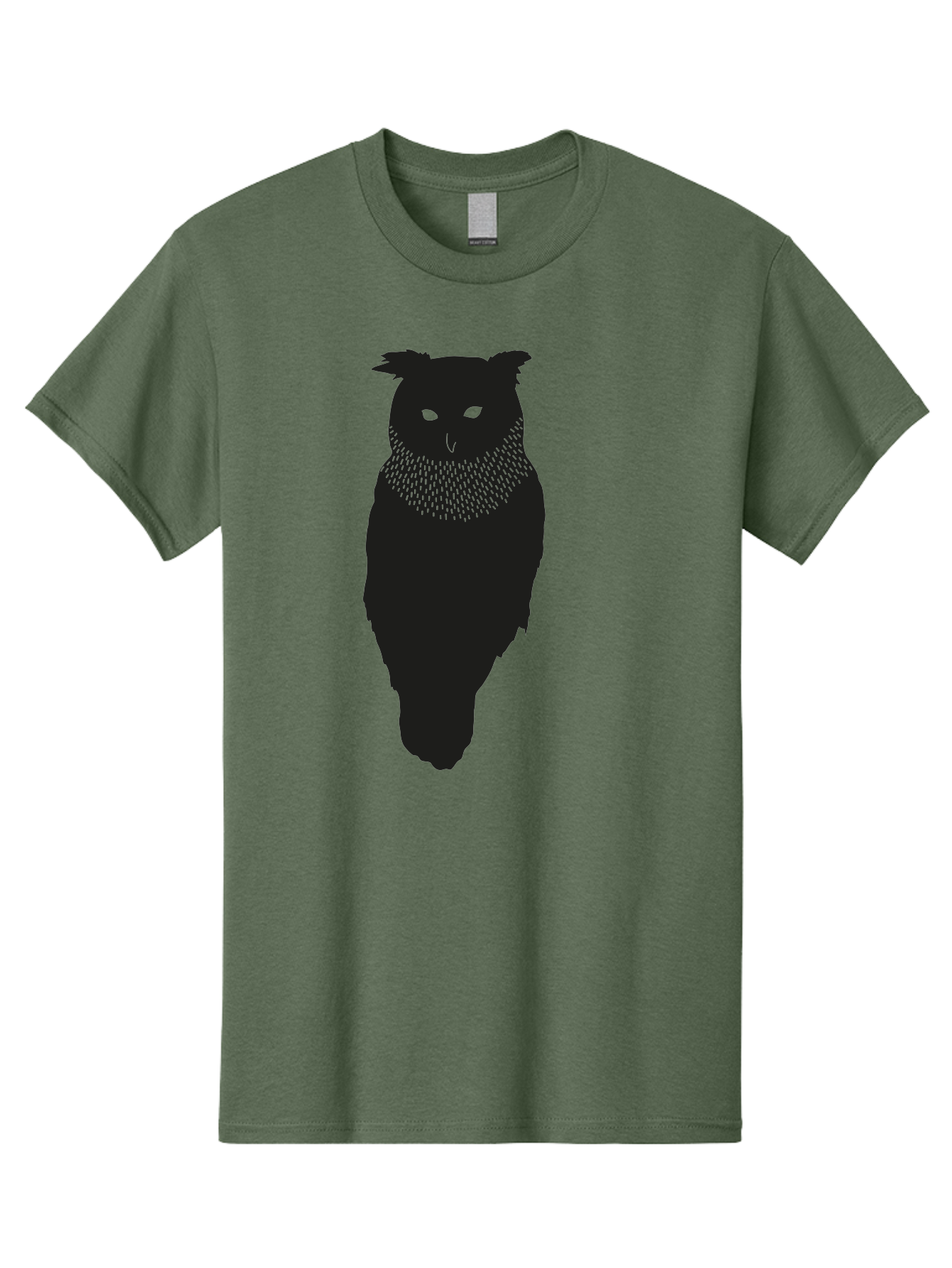 Owl-Silhouette Men'S Graphic Tee, 100% Cotton, Comfortable Casual Summer Wear, Machine Washable, Owl Silhouette, Black Owl, Glowing Eyes, Textured Feathers, Mysterious Animal, Nocturnal Bird, Wildlife Illustration, Symbolic Creature, Dark Art Aac224 15