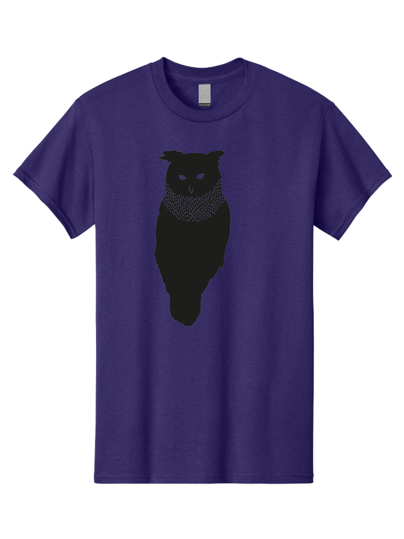Owl-Silhouette Men'S Graphic Tee, 100% Cotton, Comfortable Casual Summer Wear, Machine Washable, Owl Silhouette, Black Owl, Glowing Eyes, Textured Feathers, Mysterious Animal, Nocturnal Bird, Wildlife Illustration, Symbolic Creature, Dark Art Aac224 29