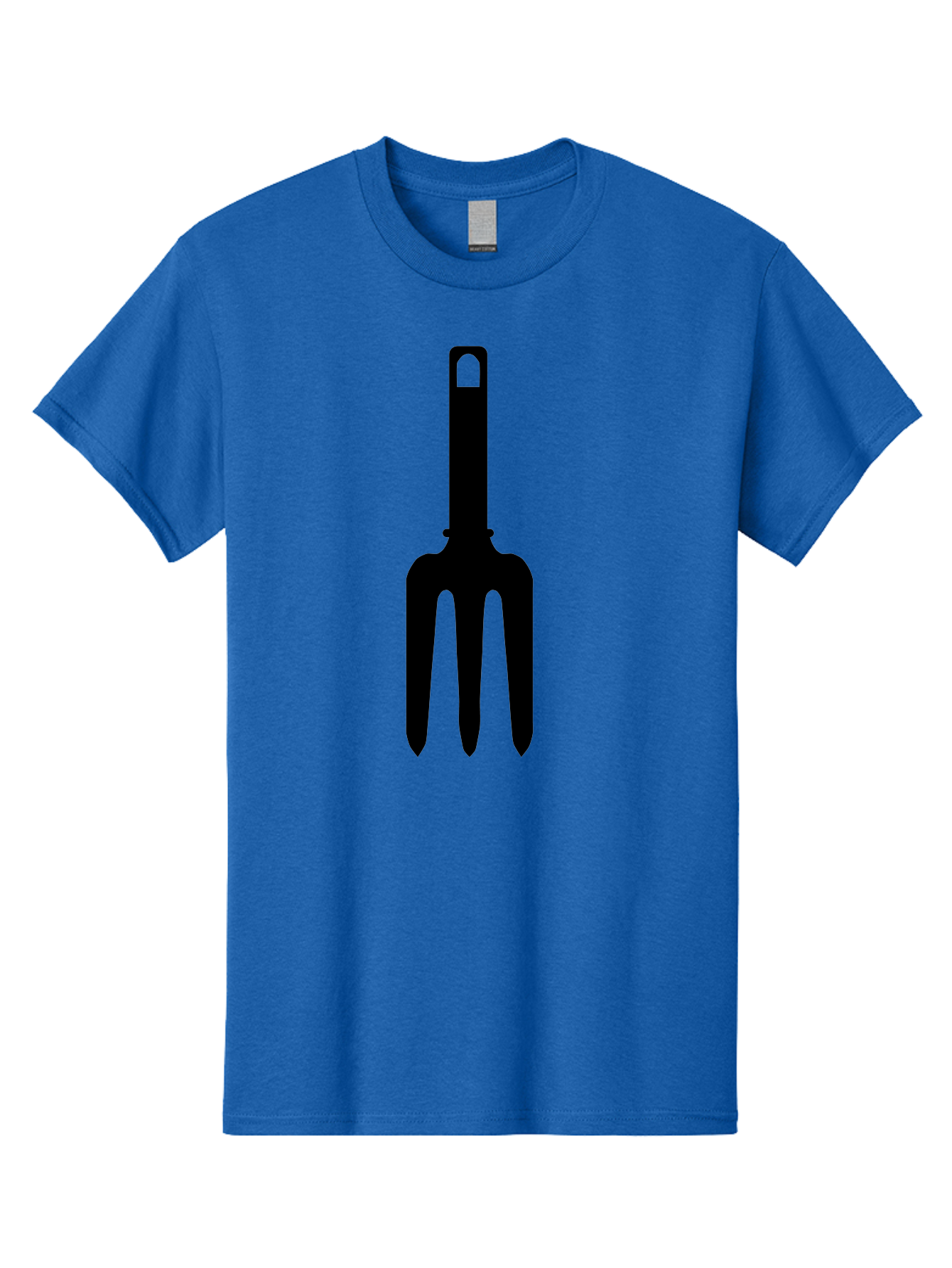 Pitchfork Men'S Graphic Tee, 100% Cotton, Comfortable Casual Summer Wear, Machine Washable, Pitchfork Silhouette, Black Pitchfork, Gardening Tool, Farm Equipment, Three-Pronged Fork, Rustic Icon, Agricultural Symbol, Simple Design, Aac227 21