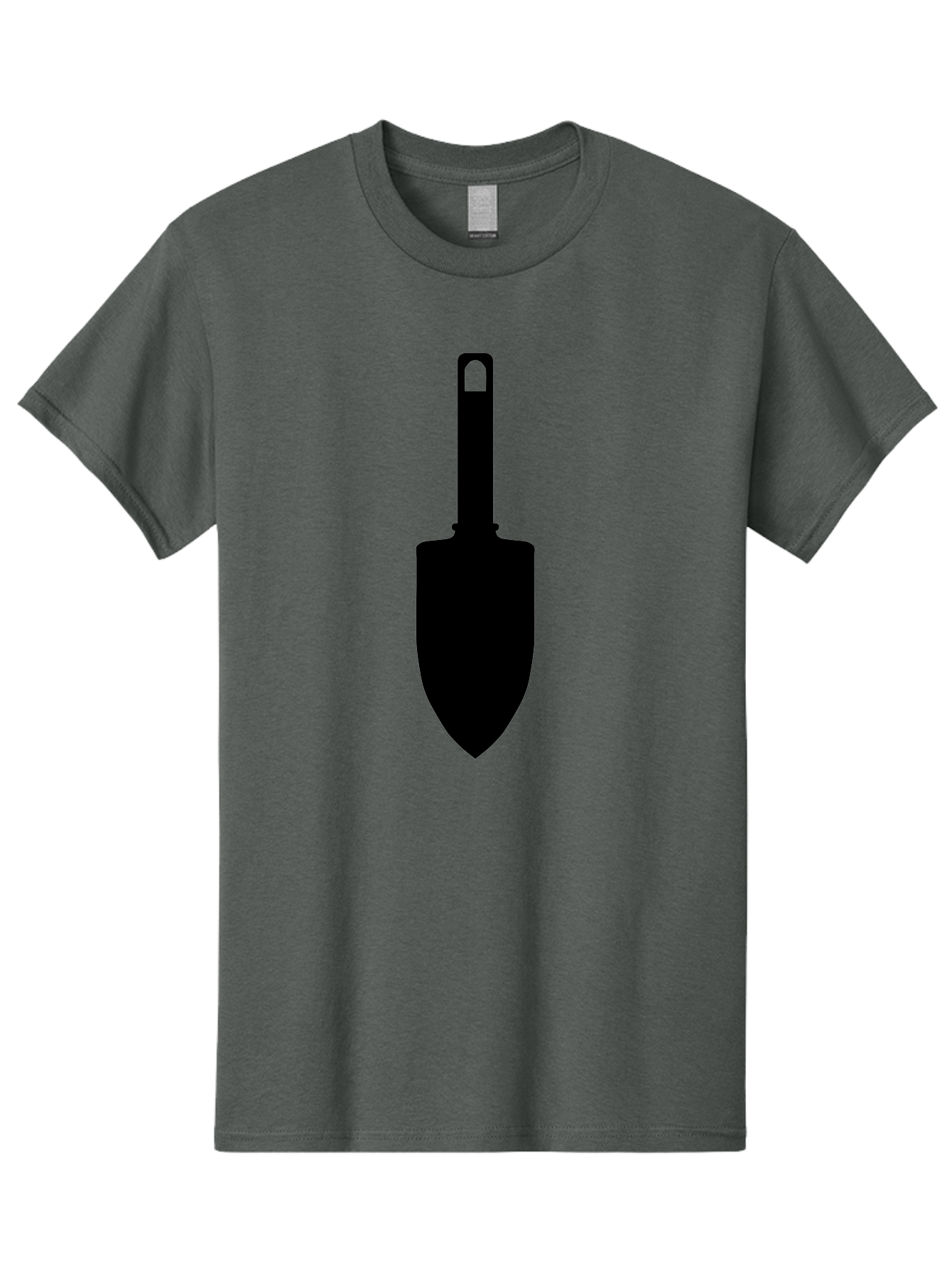Trowel Men'S Graphic Tee, 100% Cotton, Comfortable Casual Summer Wear, Machine Washable, Gardening Tool, Trowel Silhouette, Digging Equipment, Garden Shovel, Landscaping Icon, Black Silhouette Aac243 15