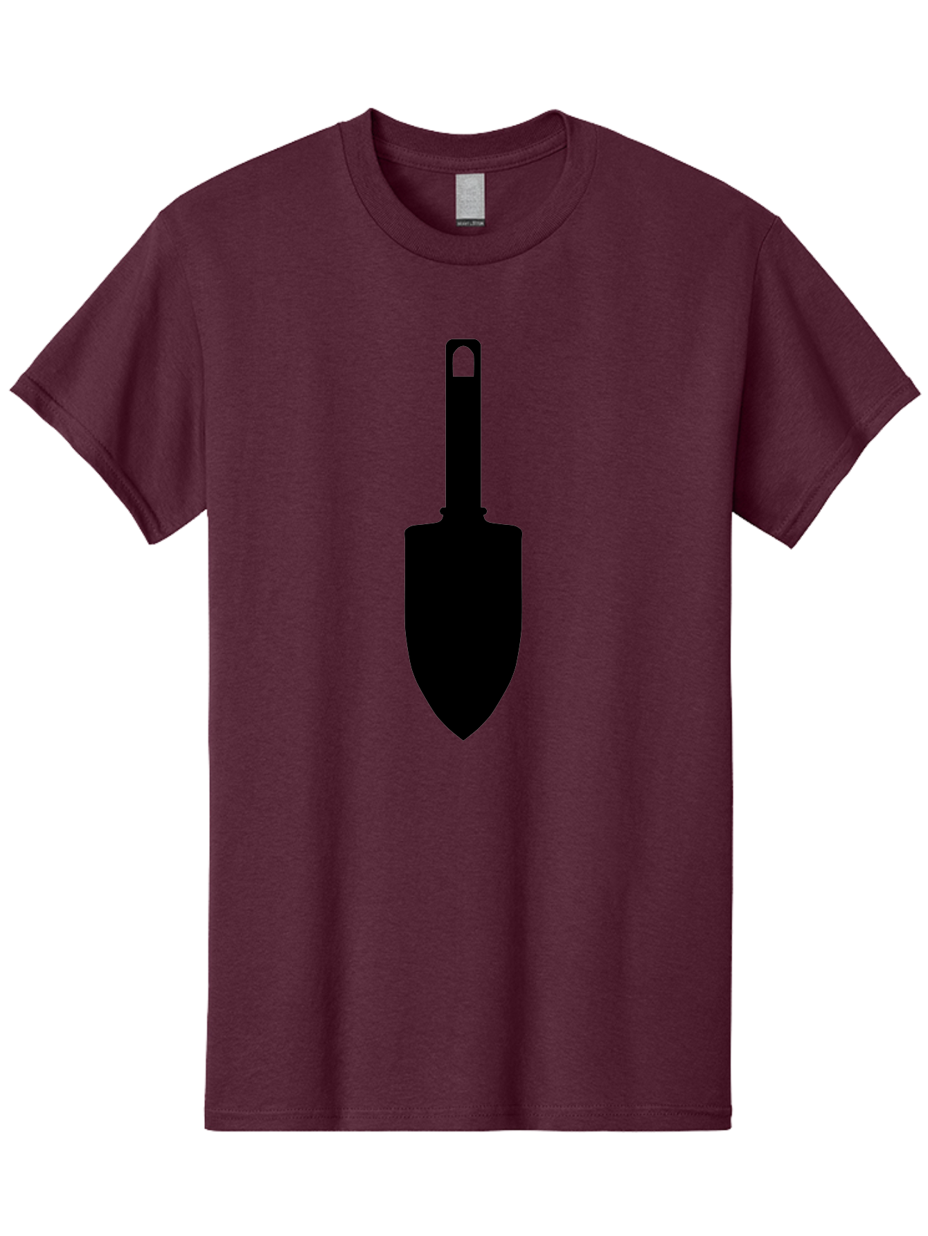 Trowel Men'S Graphic Tee, 100% Cotton, Comfortable Casual Summer Wear, Machine Washable, Gardening Tool, Trowel Silhouette, Digging Equipment, Garden Shovel, Landscaping Icon, Black Silhouette Aac243 21