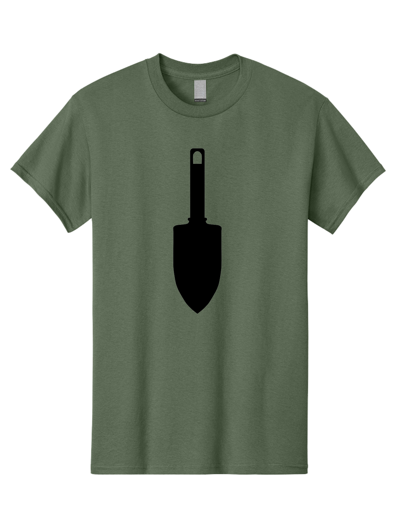 Trowel Men'S Graphic Tee, 100% Cotton, Comfortable Casual Summer Wear, Machine Washable, Gardening Tool, Trowel Silhouette, Digging Equipment, Garden Shovel, Landscaping Icon, Black Silhouette Aac243 7