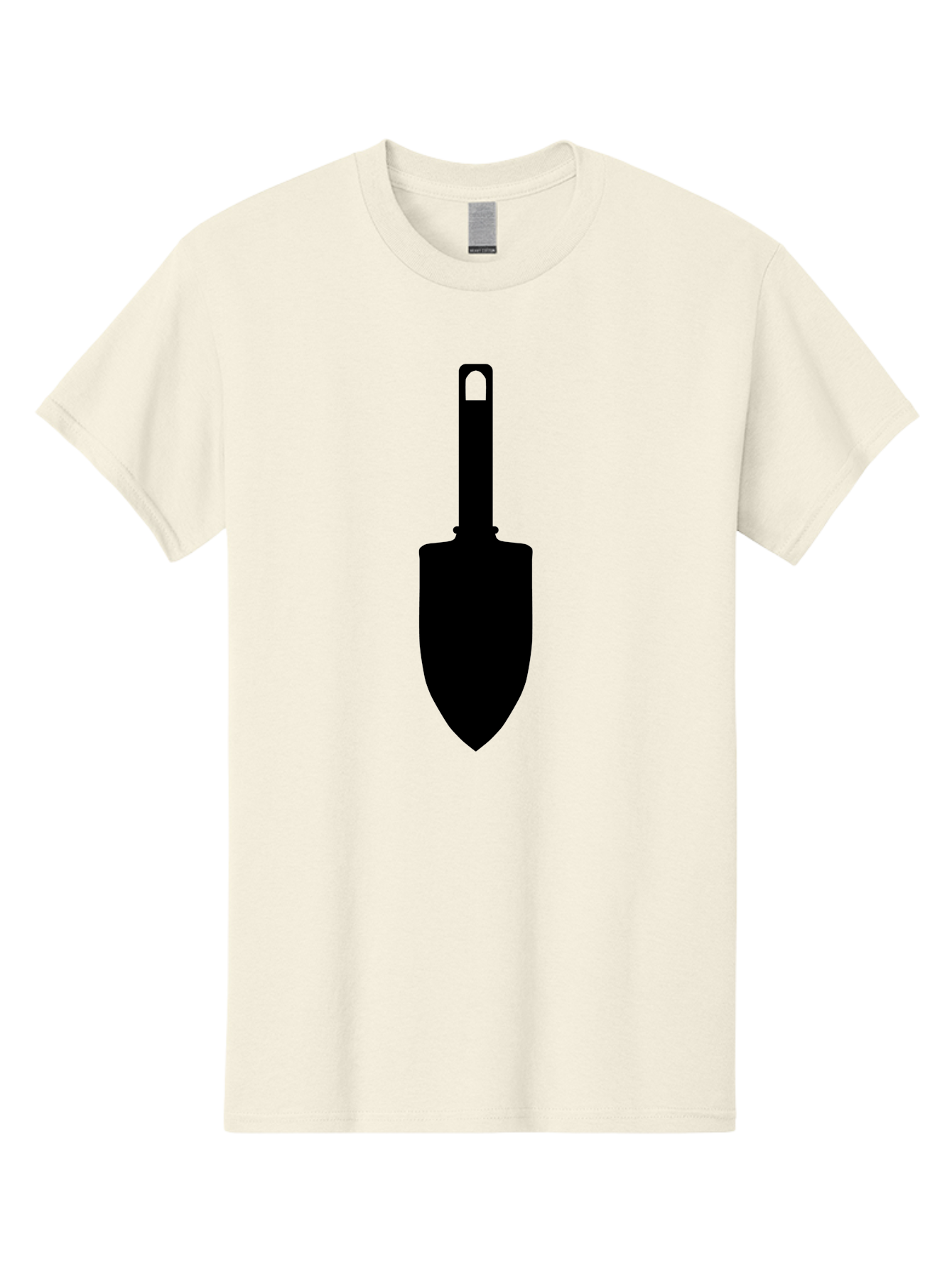 Trowel Men'S Graphic Tee, 100% Cotton, Comfortable Casual Summer Wear, Machine Washable, Gardening Tool, Trowel Silhouette, Digging Equipment, Garden Shovel, Landscaping Icon, Black Silhouette Aac243 5