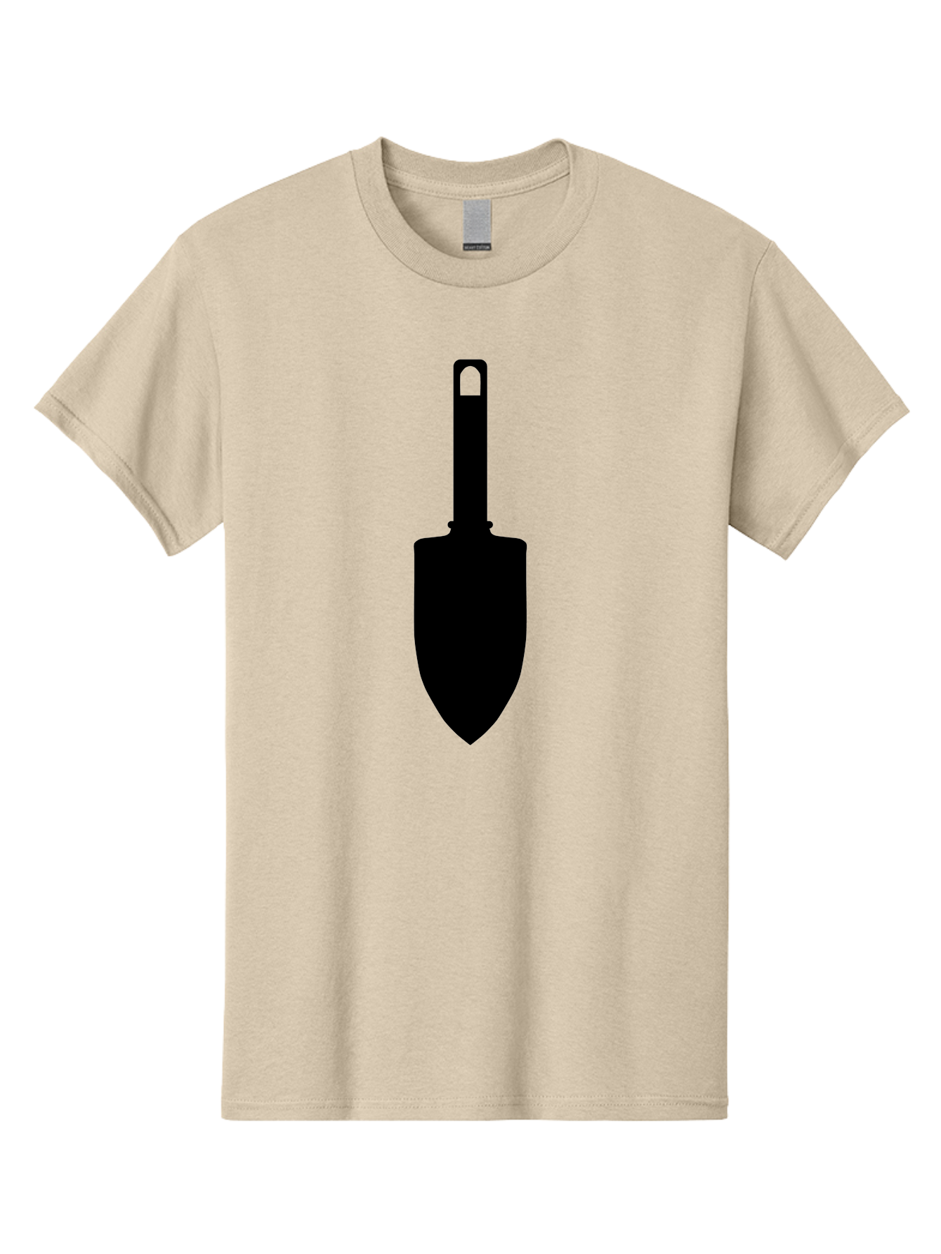 Trowel Men'S Graphic Tee, 100% Cotton, Comfortable Casual Summer Wear, Machine Washable, Gardening Tool, Trowel Silhouette, Digging Equipment, Garden Shovel, Landscaping Icon, Black Silhouette Aac243 25
