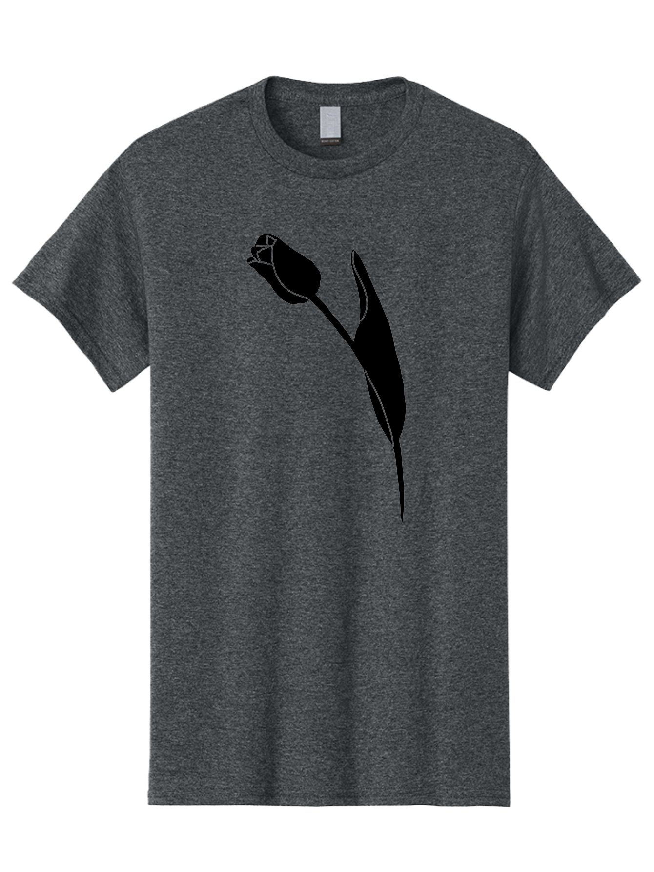 Tulip-Silhouette-1 Men'S Graphic Tee, 100% Cotton, Comfortable Casual Summer Wear, Machine Washable, Tulip Silhouette, Flower Graphic, Minimalist Design, Simple Shapes, Elegant Illustration, Floral Motif, Budding Flower Aac244 9