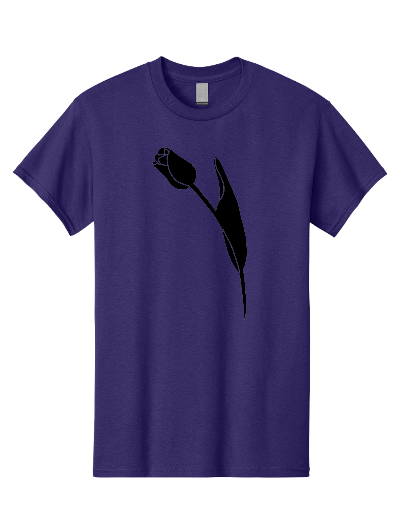 Tulip-Silhouette-1 Men'S Graphic Tee, 100% Cotton, Comfortable Casual Summer Wear, Machine Washable, Tulip Silhouette, Flower Graphic, Minimalist Design, Simple Shapes, Elegant Illustration, Floral Motif, Budding Flower Aac244 19