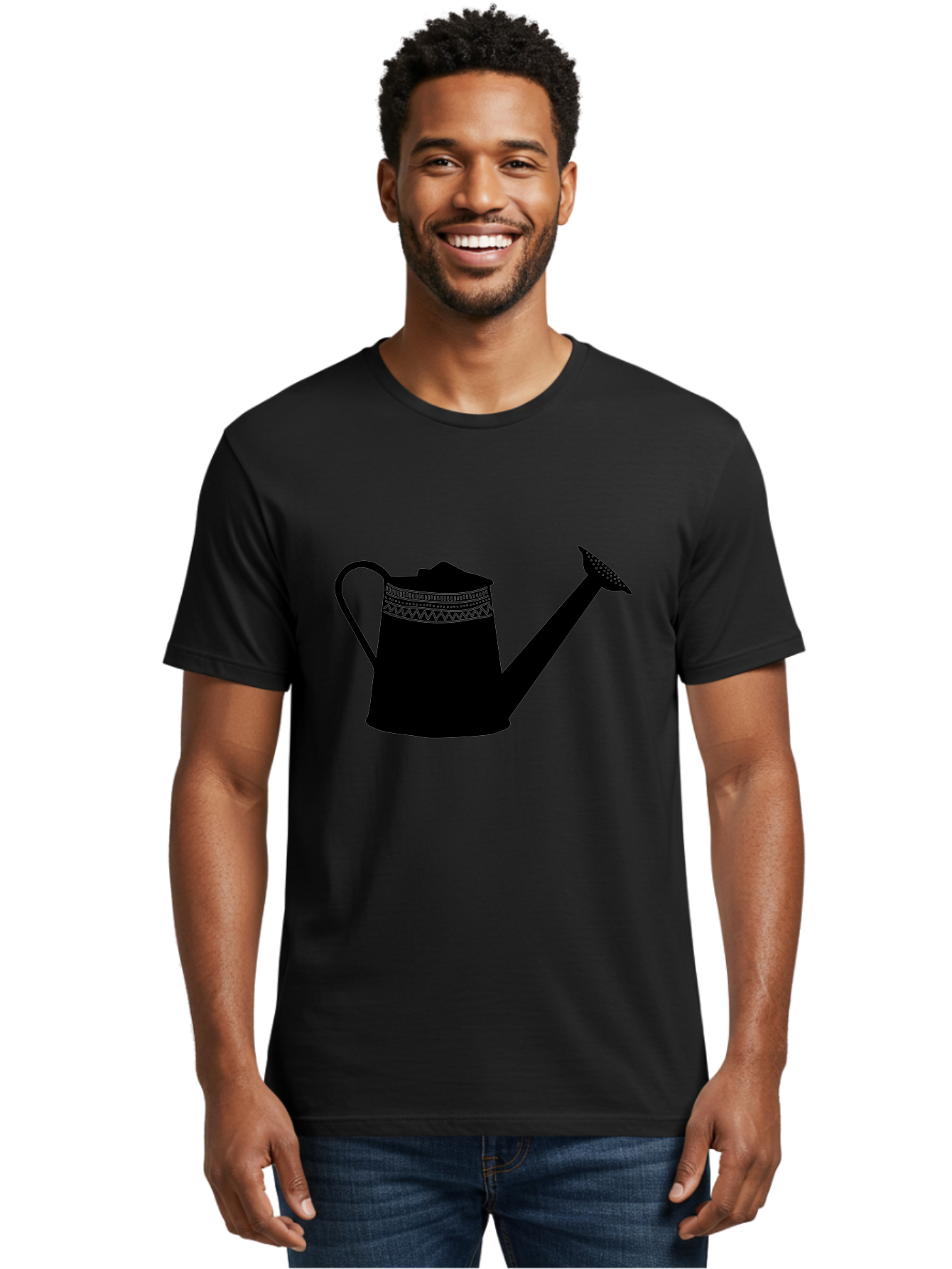 Watering-Can Men'S Graphic Tee, 100% Cotton, Comfortable Casual Summer Wear, Machine Washable, Watering Can, Gardening Tools, Nursery Equipment, Decorative Patterns, Geometric Designs, Garden Care, Plant Watering Aac248 6