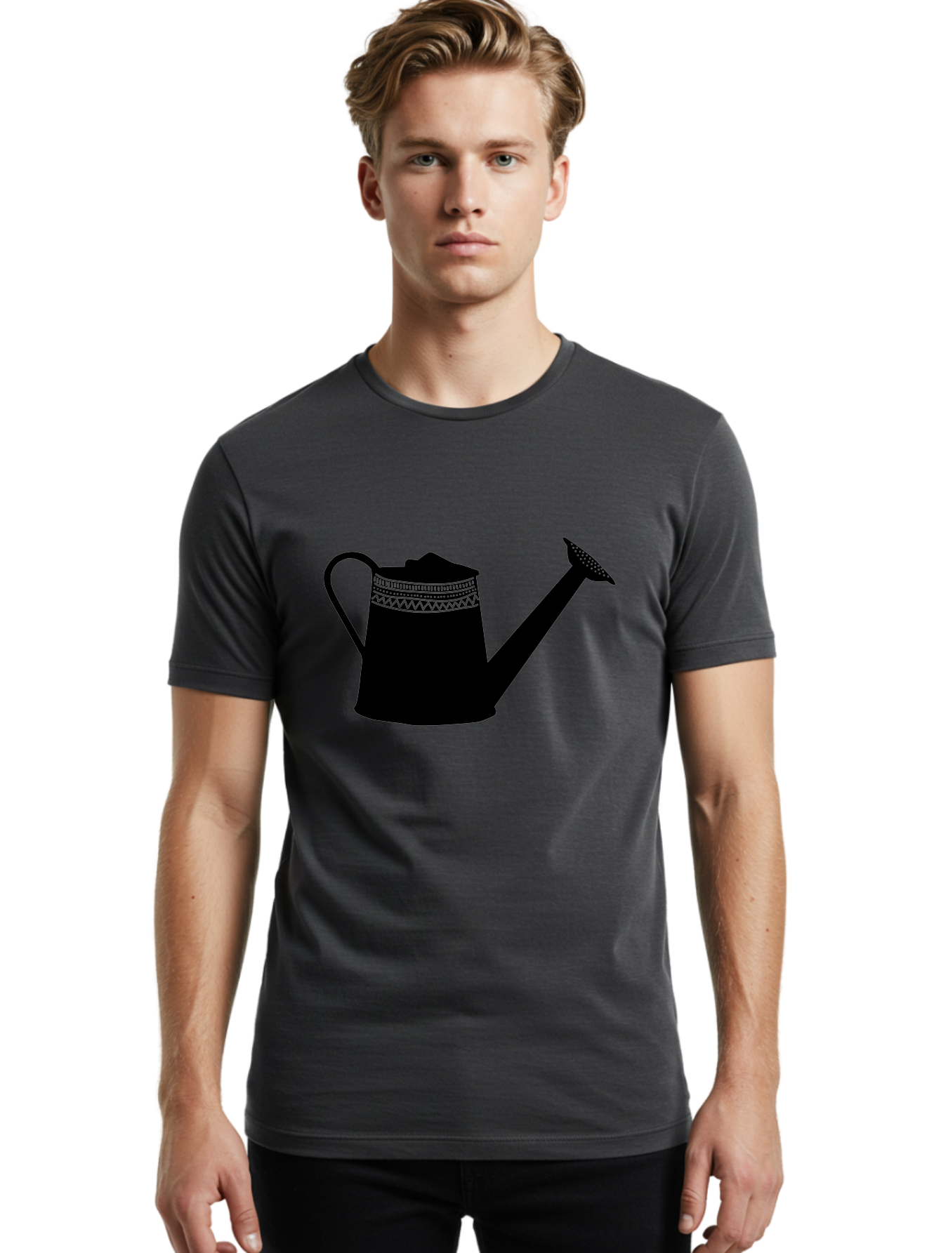 Watering-Can Men'S Graphic Tee, 100% Cotton, Comfortable Casual Summer Wear, Machine Washable, Watering Can, Gardening Tools, Nursery Equipment, Decorative Patterns, Geometric Designs, Garden Care, Plant Watering Aac248 18
