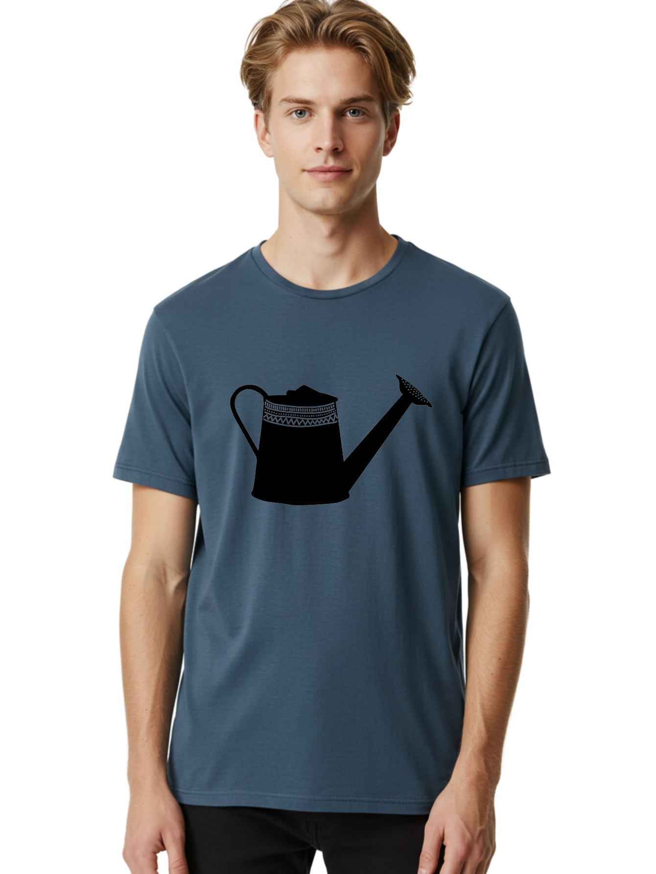 Watering-Can Men'S Graphic Tee, 100% Cotton, Comfortable Casual Summer Wear, Machine Washable, Watering Can, Gardening Tools, Nursery Equipment, Decorative Patterns, Geometric Designs, Garden Care, Plant Watering Aac248 28