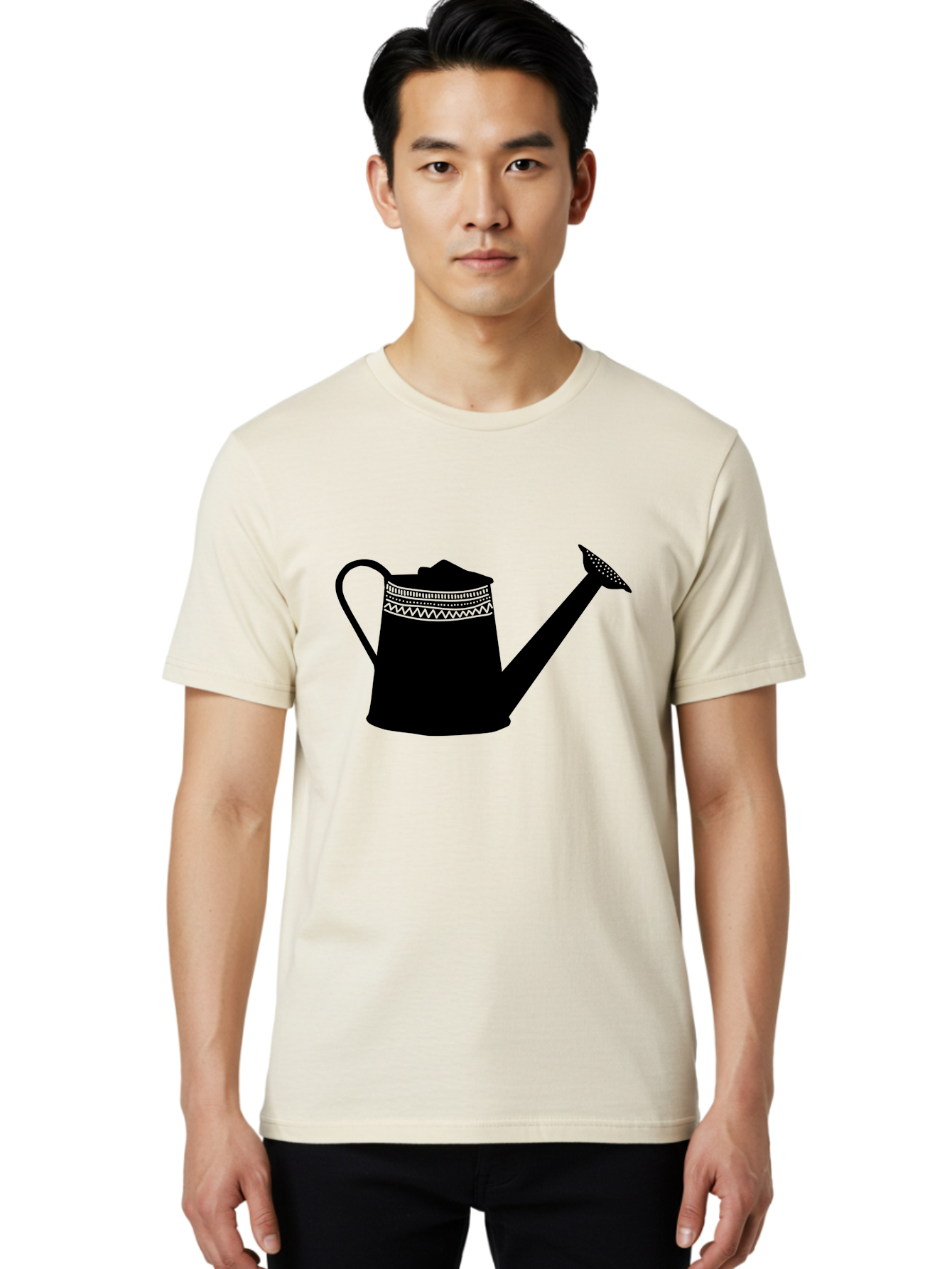 Watering-Can Men'S Graphic Tee, 100% Cotton, Comfortable Casual Summer Wear, Machine Washable, Watering Can, Gardening Tools, Nursery Equipment, Decorative Patterns, Geometric Designs, Garden Care, Plant Watering Aac248 16
