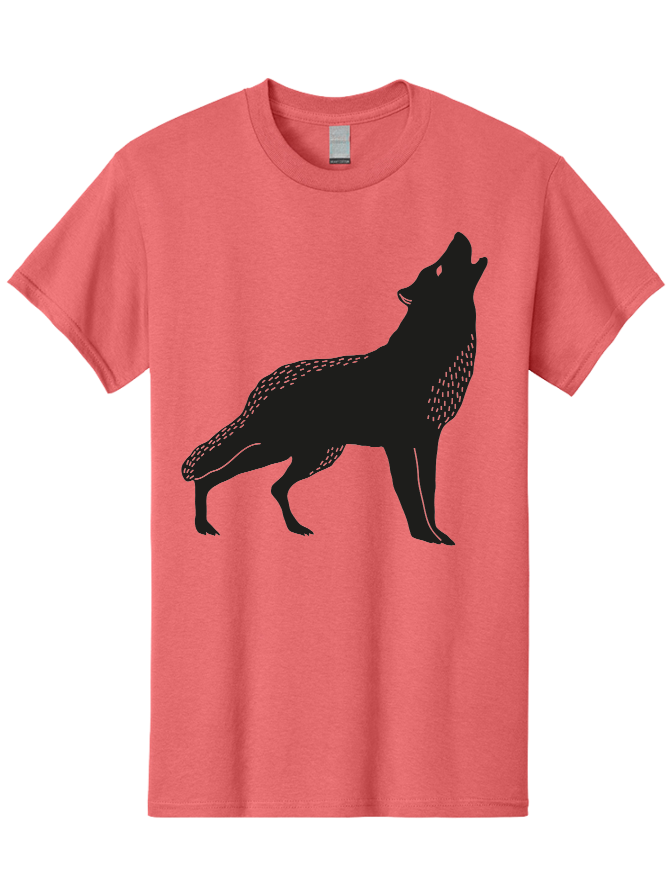 Wolf-Silhouette Men'S Graphic Tee, 100% Cotton, Comfortable Casual Summer Wear, Machine Washable, Wolf Silhouette, Howling At The Moon, Wildlife Art, Animal Graphics, Wild Animal, Abstract Design Aac249 29