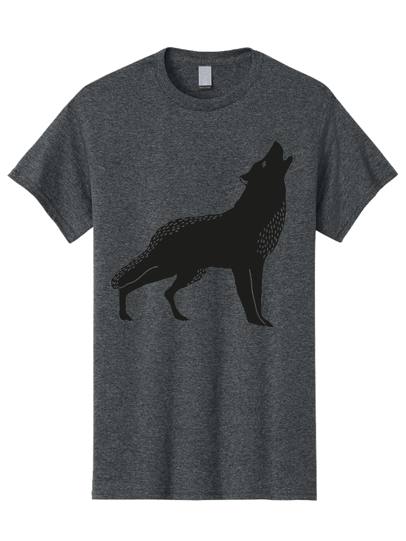 Wolf-Silhouette Men'S Graphic Tee, 100% Cotton, Comfortable Casual Summer Wear, Machine Washable, Wolf Silhouette, Howling At The Moon, Wildlife Art, Animal Graphics, Wild Animal, Abstract Design Aac249 19