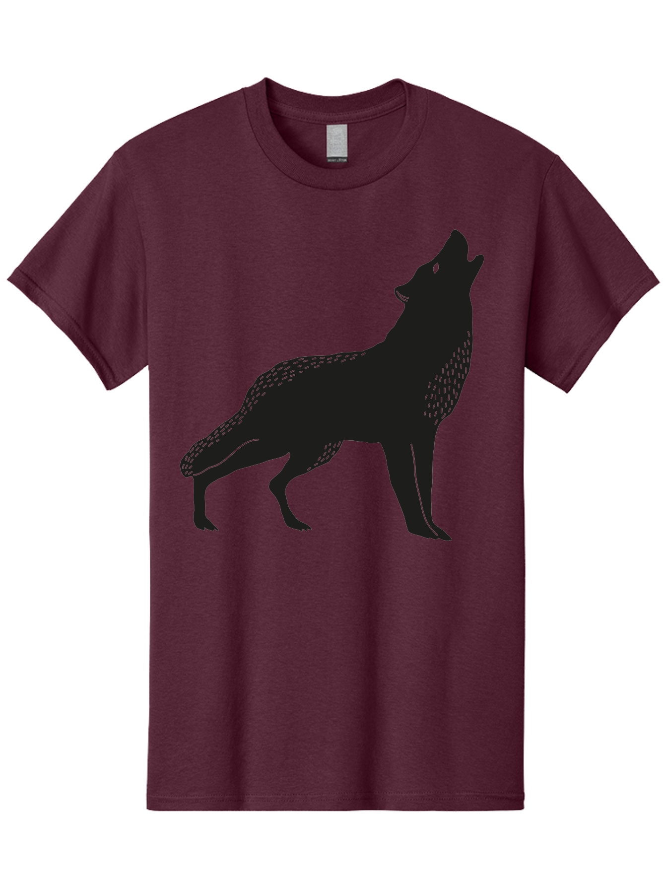 Wolf-Silhouette Men'S Graphic Tee, 100% Cotton, Comfortable Casual Summer Wear, Machine Washable, Wolf Silhouette, Howling At The Moon, Wildlife Art, Animal Graphics, Wild Animal, Abstract Design Aac249 21