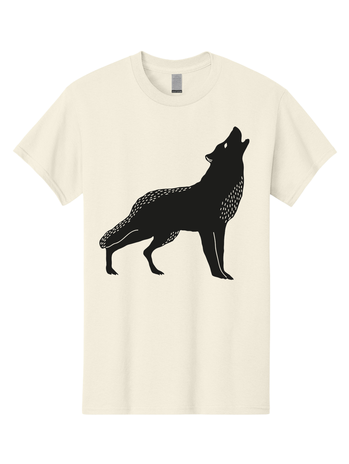 Wolf-Silhouette Men'S Graphic Tee, 100% Cotton, Comfortable Casual Summer Wear, Machine Washable, Wolf Silhouette, Howling At The Moon, Wildlife Art, Animal Graphics, Wild Animal, Abstract Design Aac249 23