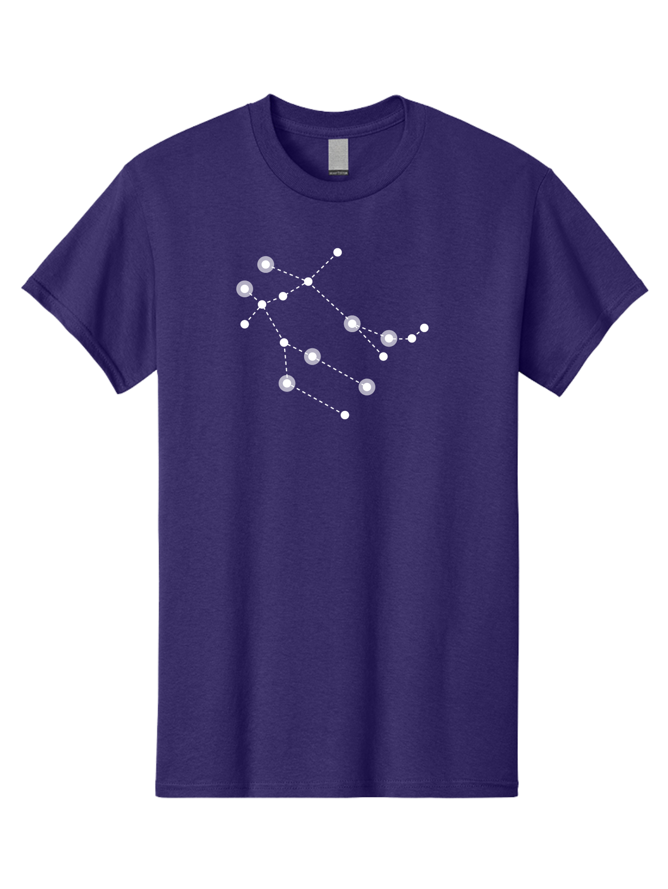 Constellation-Pattern-2 Men'S Graphic Tee, 100% Cotton, Comfortable Casual Summer Wear, Machine Washable, Constellation Pattern, Stars Connected By Dotted Lines, Glowing White Dots, Celestial Design, Night Sky, Astronomy, Space Theme, Aac286 17