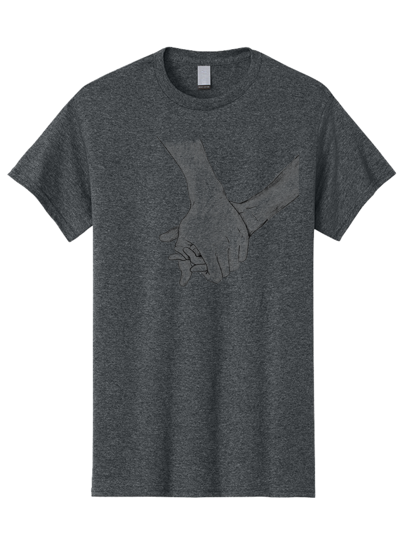 Hands-Holding Men'S Graphic Tee, 100% Cotton, Comfortable Casual Summer Wear, Machine Washable, Hands Holding, Help And Support, Holding Hands, Love And Care, Unity, Togetherness, Connection, Friendship Aac325 7