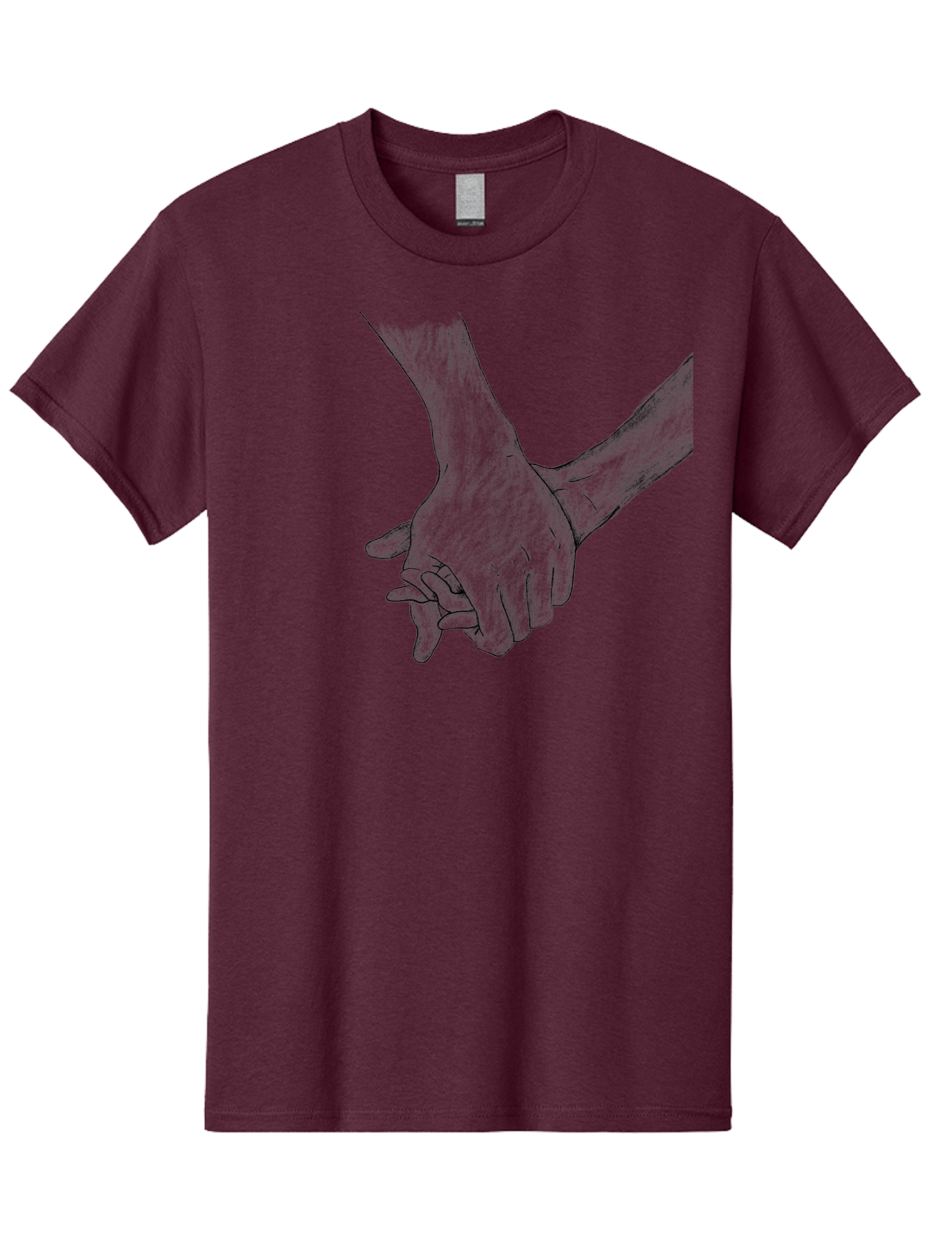 Hands-Holding Men'S Graphic Tee, 100% Cotton, Comfortable Casual Summer Wear, Machine Washable, Hands Holding, Help And Support, Holding Hands, Love And Care, Unity, Togetherness, Connection, Friendship Aac325 27