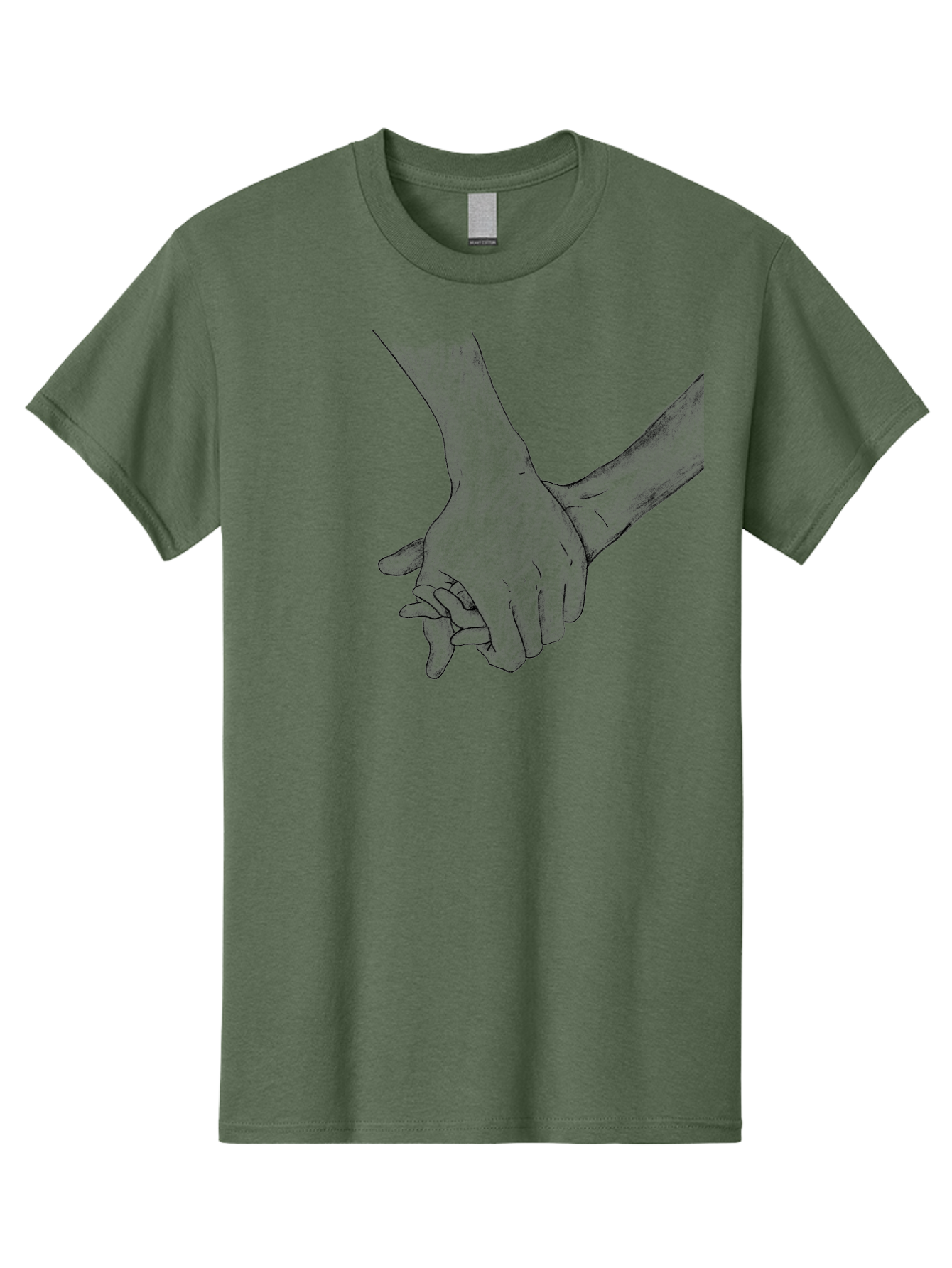 Hands-Holding Men'S Graphic Tee, 100% Cotton, Comfortable Casual Summer Wear, Machine Washable, Hands Holding, Help And Support, Holding Hands, Love And Care, Unity, Togetherness, Connection, Friendship Aac325 11