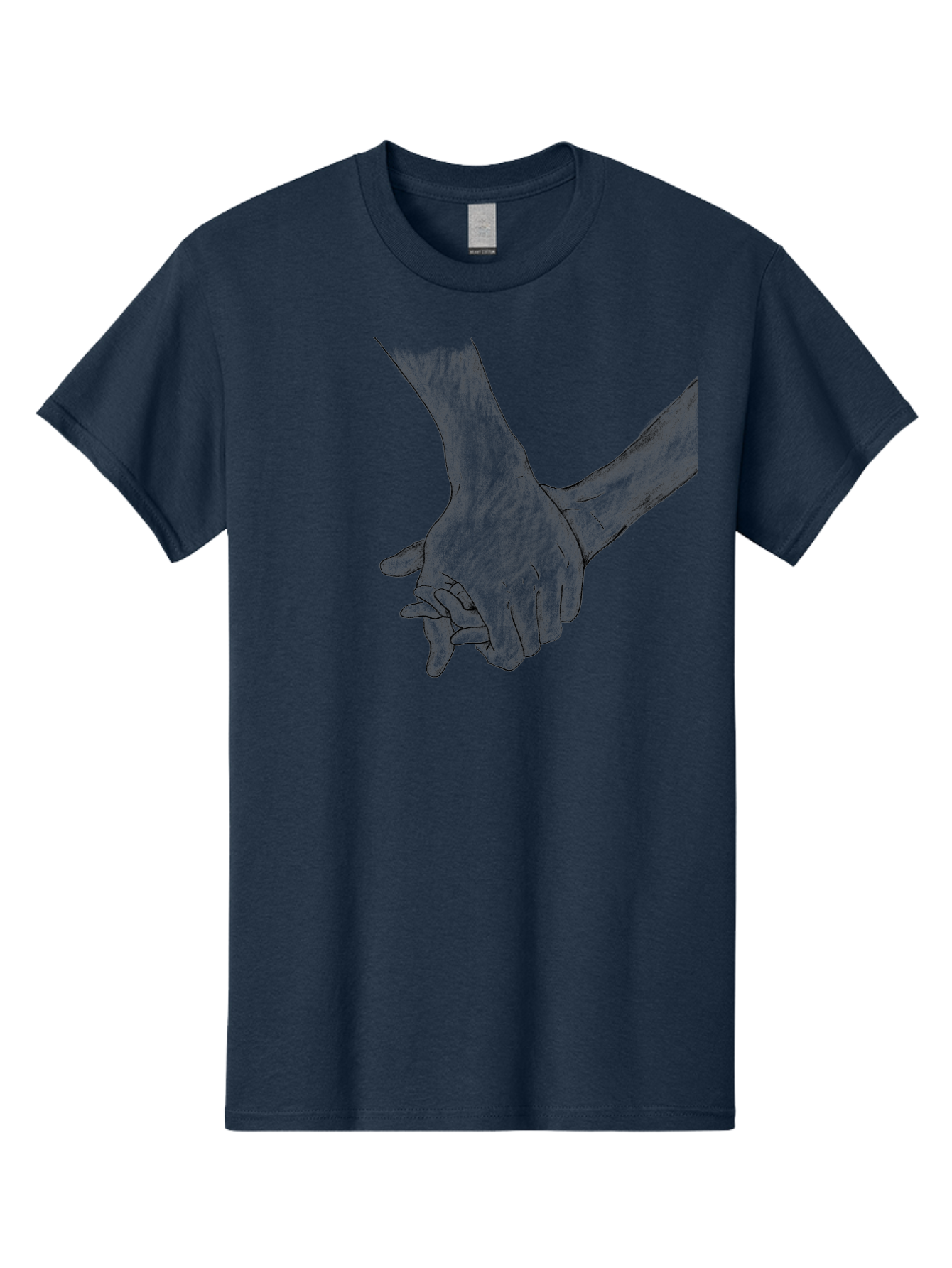Hands-Holding Men'S Graphic Tee, 100% Cotton, Comfortable Casual Summer Wear, Machine Washable, Hands Holding, Help And Support, Holding Hands, Love And Care, Unity, Togetherness, Connection, Friendship Aac325 9