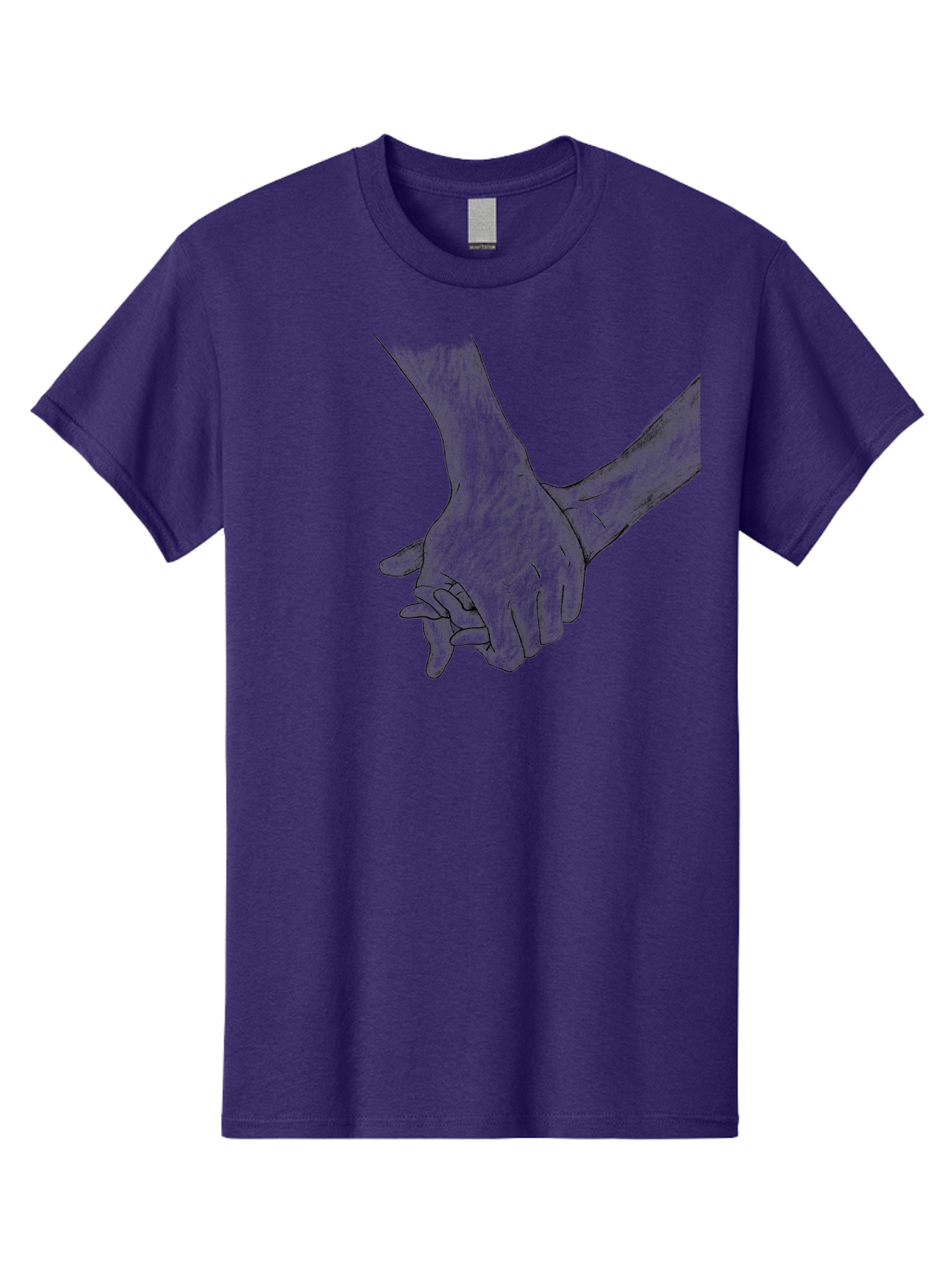 Hands-Holding Men'S Graphic Tee, 100% Cotton, Comfortable Casual Summer Wear, Machine Washable, Hands Holding, Help And Support, Holding Hands, Love And Care, Unity, Togetherness, Connection, Friendship Aac325 21