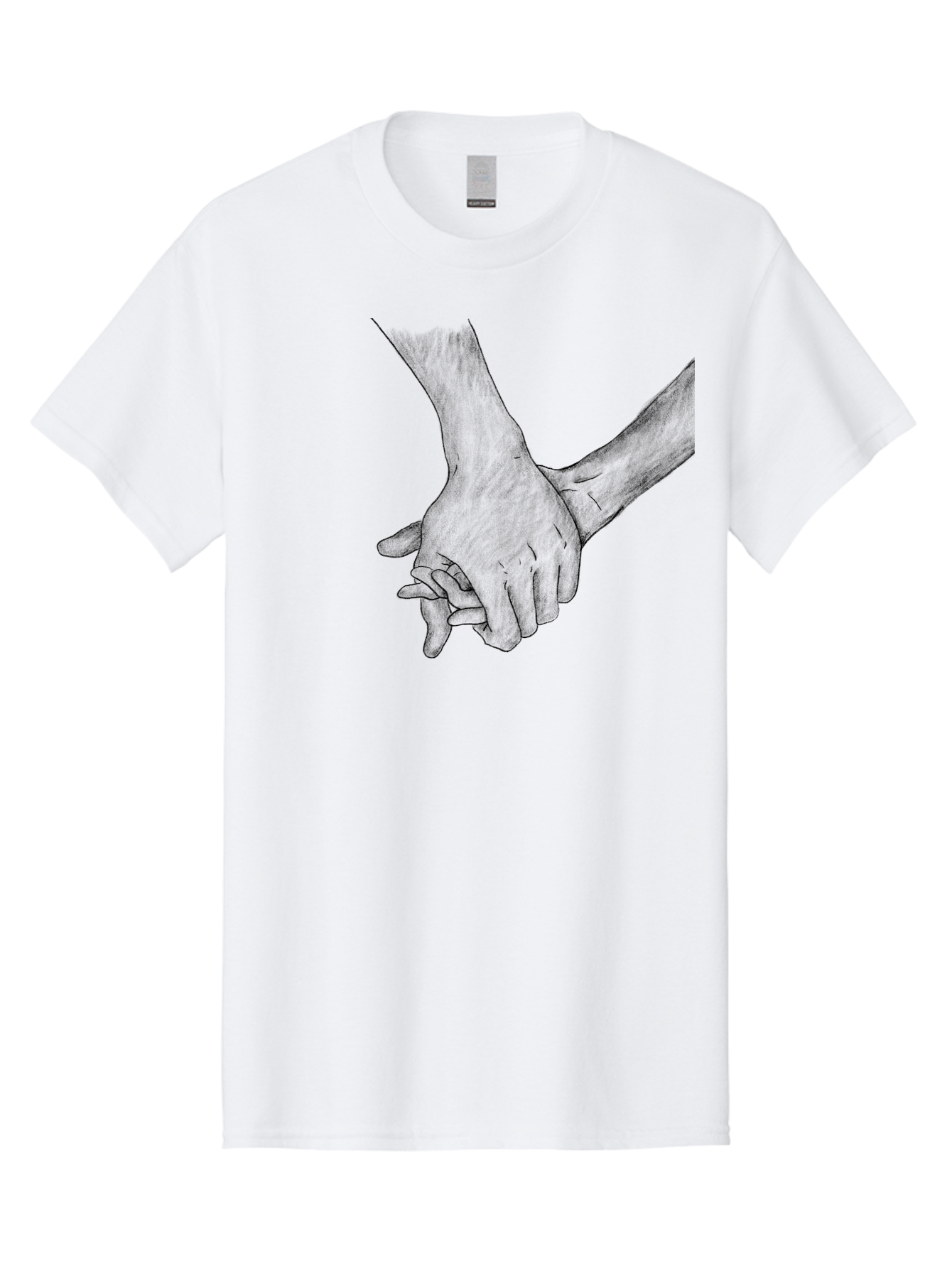 Hands-Holding Men'S Graphic Tee, 100% Cotton, Comfortable Casual Summer Wear, Machine Washable, Hands Holding, Help And Support, Holding Hands, Love And Care, Unity, Togetherness, Connection, Friendship Aac325 13