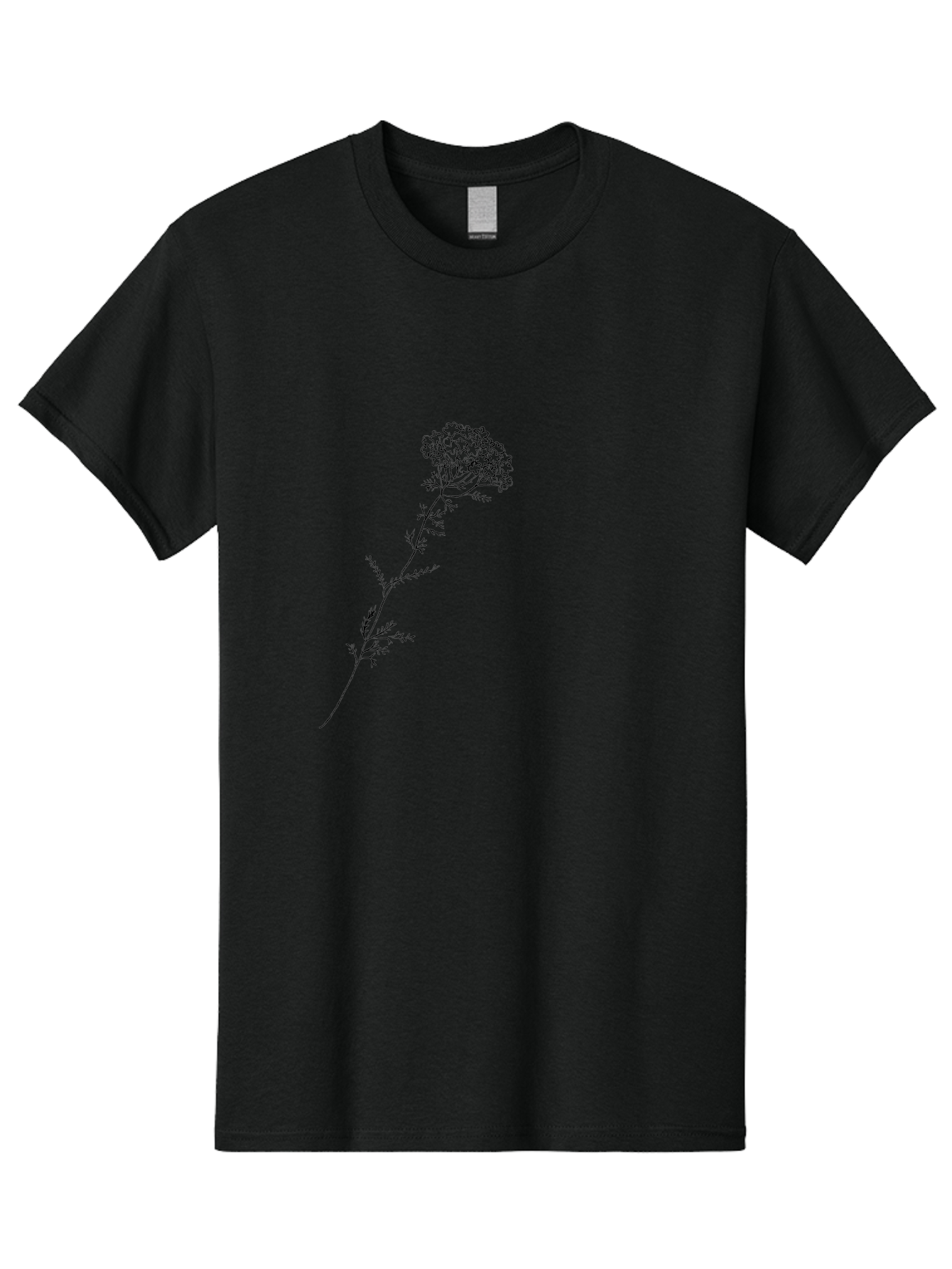 Hemlock Men'S Graphic Tee, 100% Cotton, Comfortable Casual Summer Wear, Machine Washable, Queen Anne'S Lace, Wildflower, Delicate Petals, Intricate Details, Simple Line Art, Minimalist Design, Floral Motif, Whimsical Style, Elegant Simplicity Aac326 9
